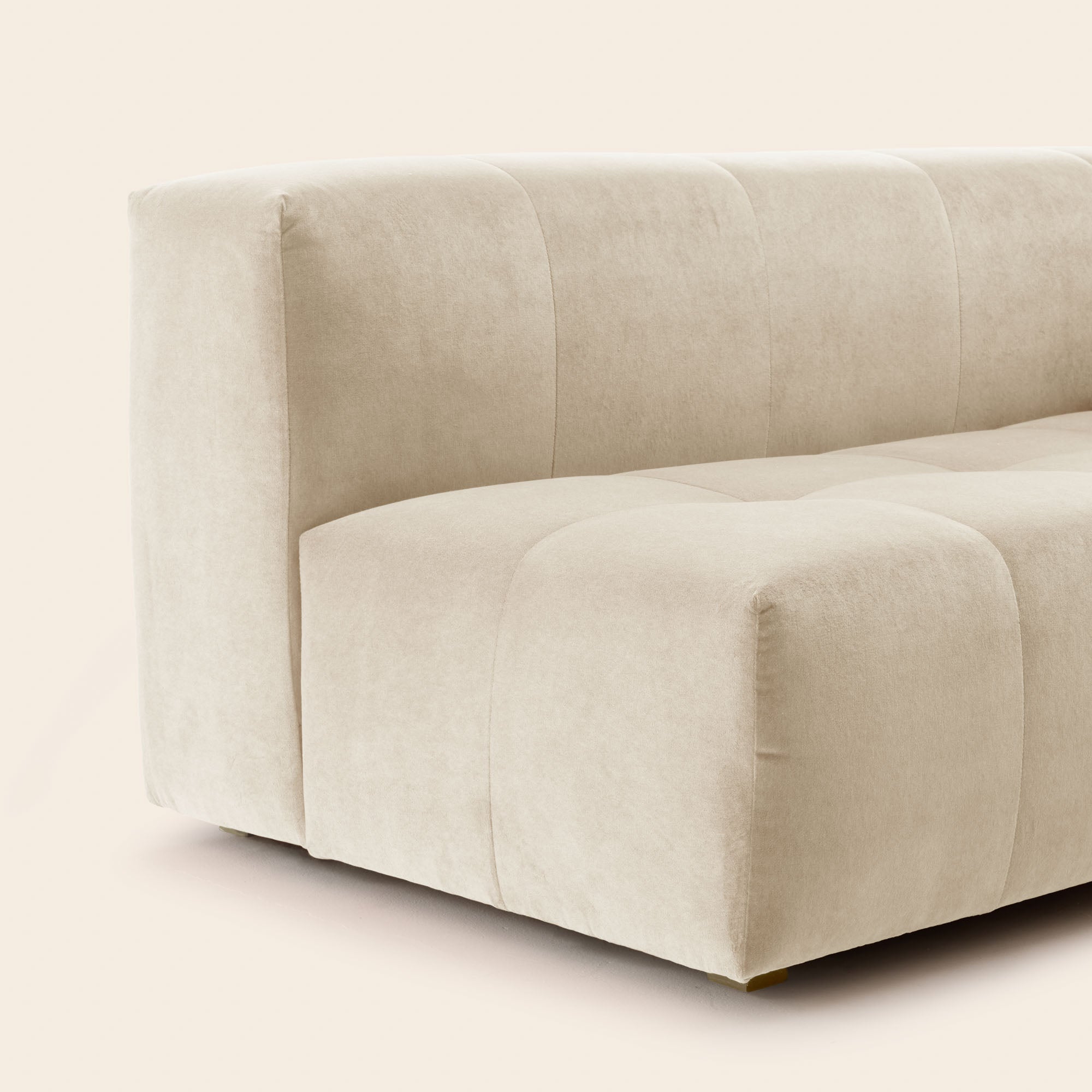 Canapé modulable accoudoir D UBERTO opal sable doux