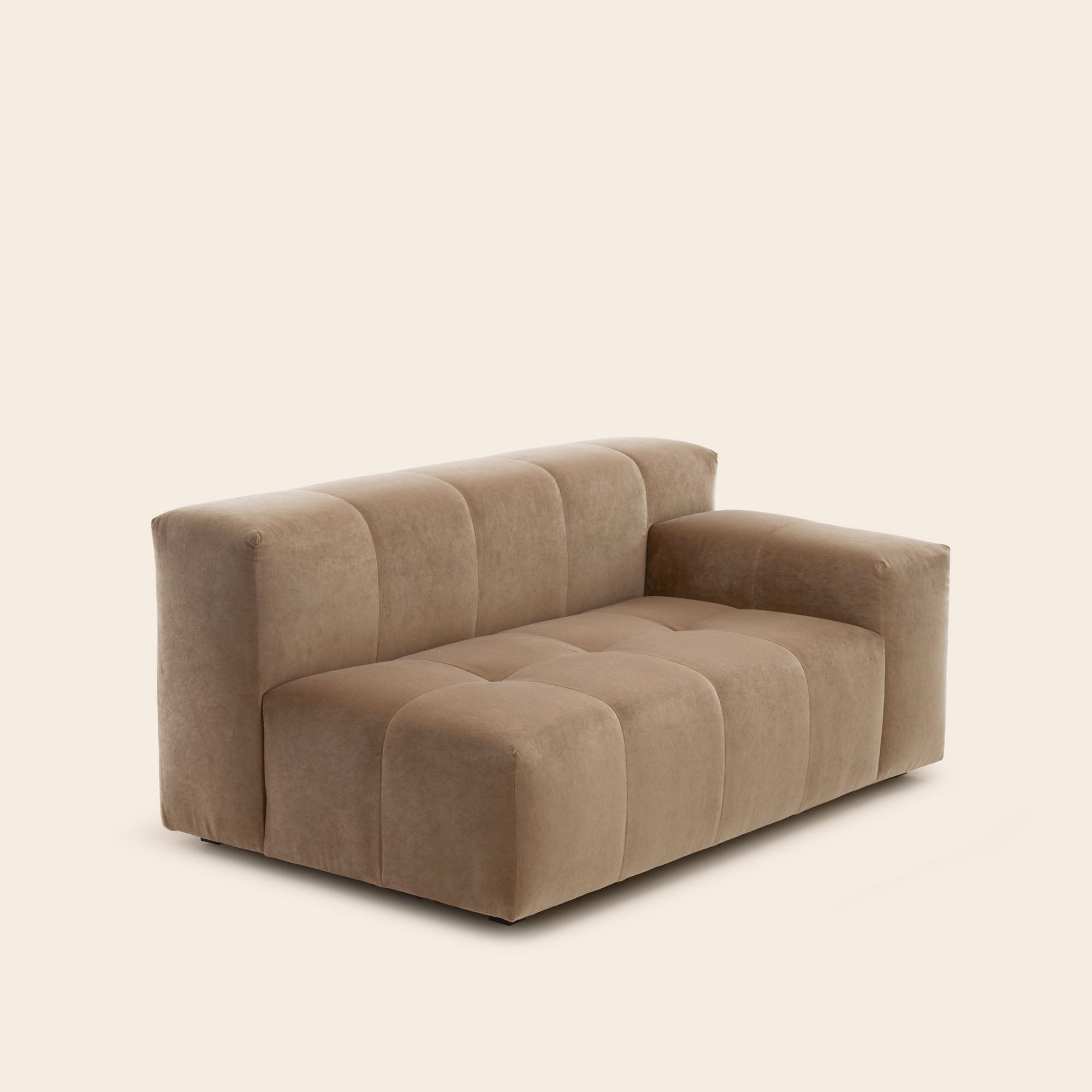 Canapé modulable accoudoir D UBERTO opal beige chaud