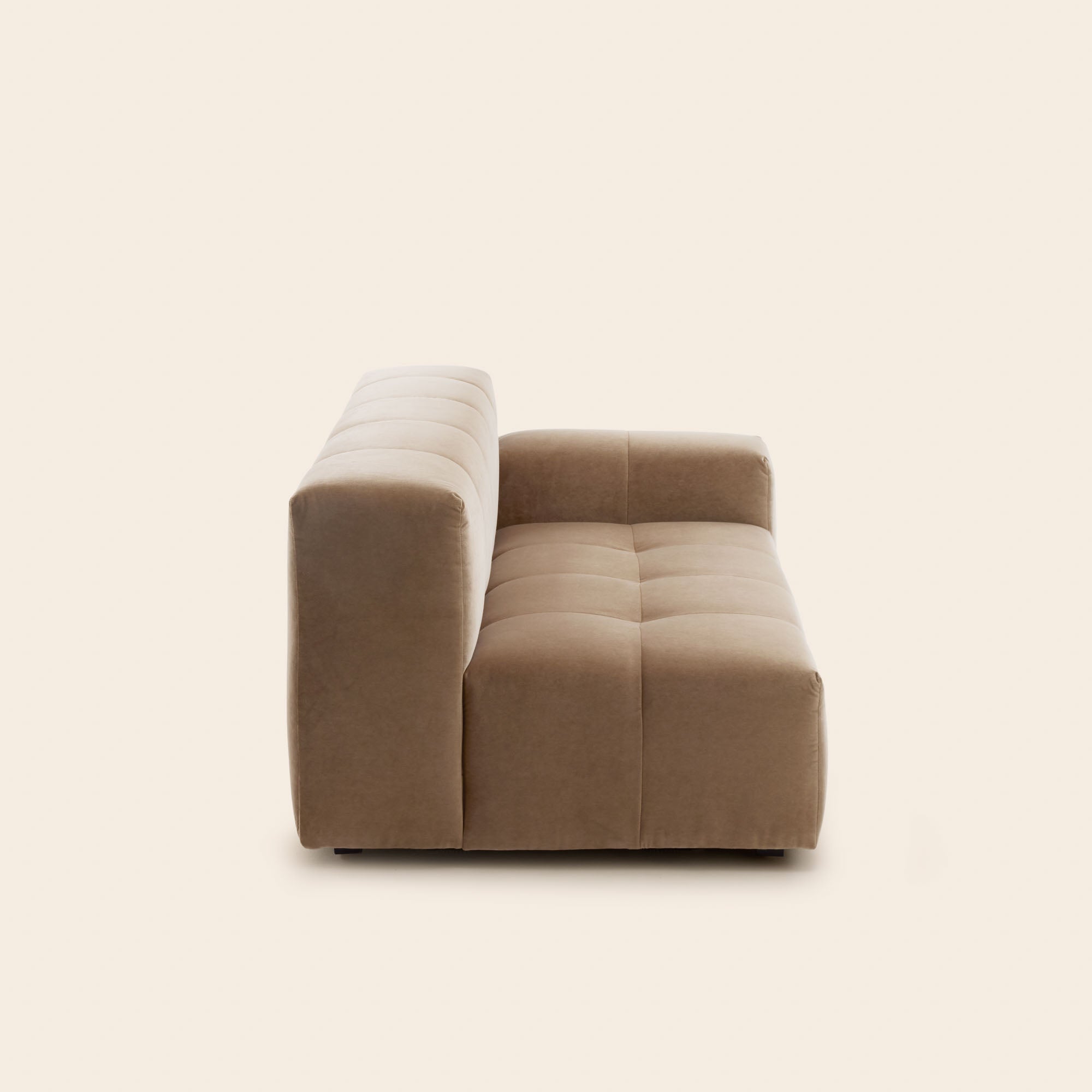 Canapé modulable accoudoir D UBERTO opal beige chaud