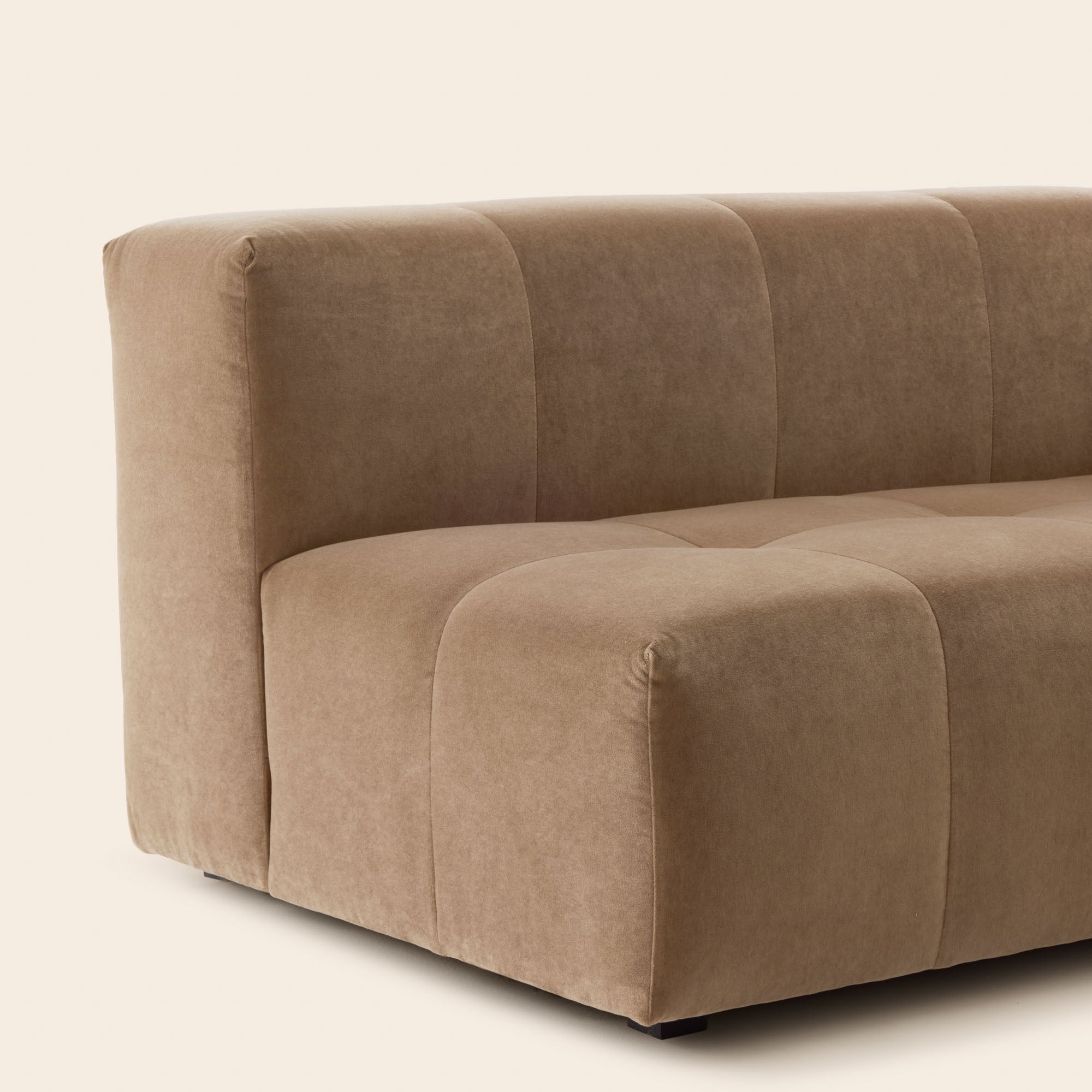 Canapé modulable accoudoir D UBERTO opal beige chaud