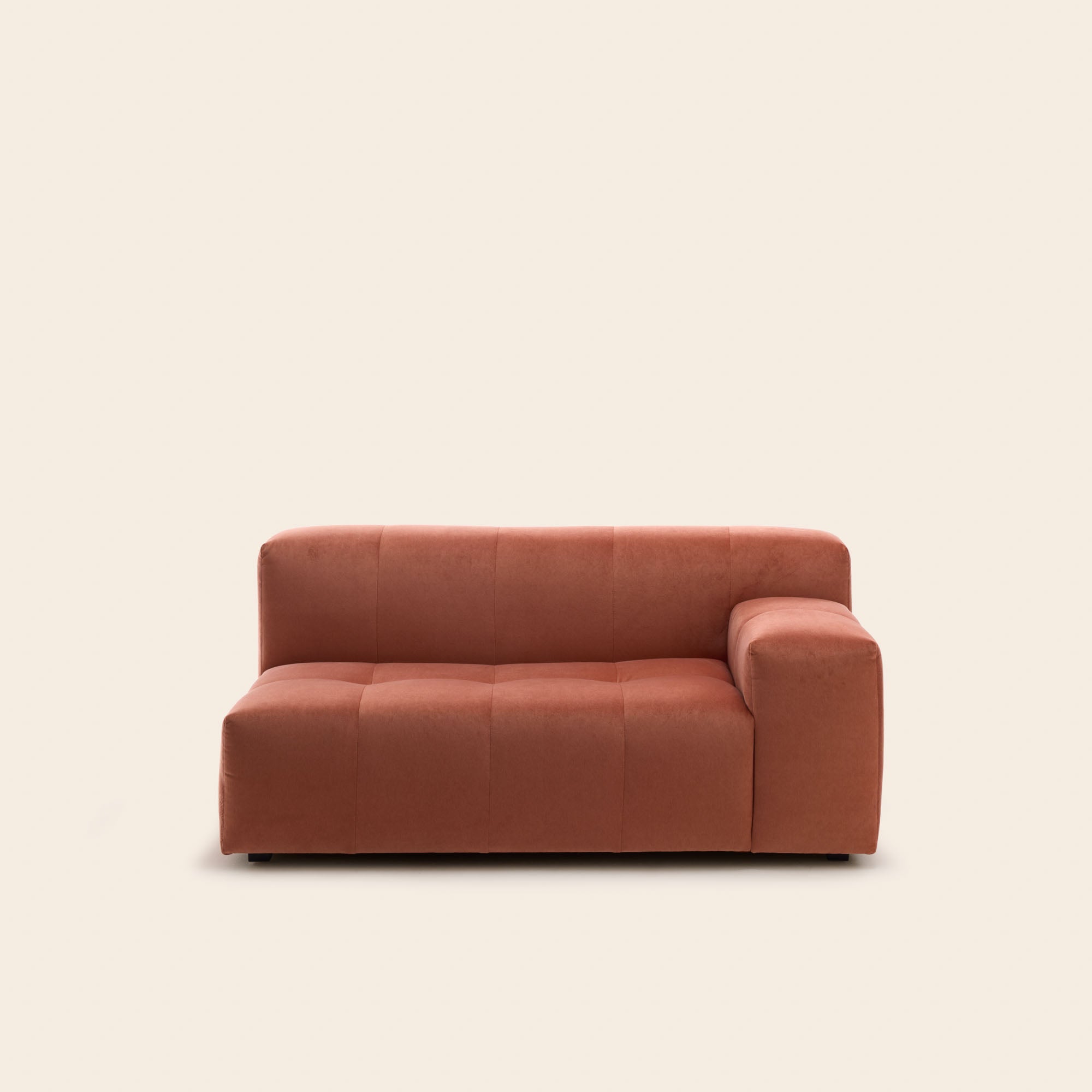 Canapé modulable accoudoir D UBERTO opal orange corail