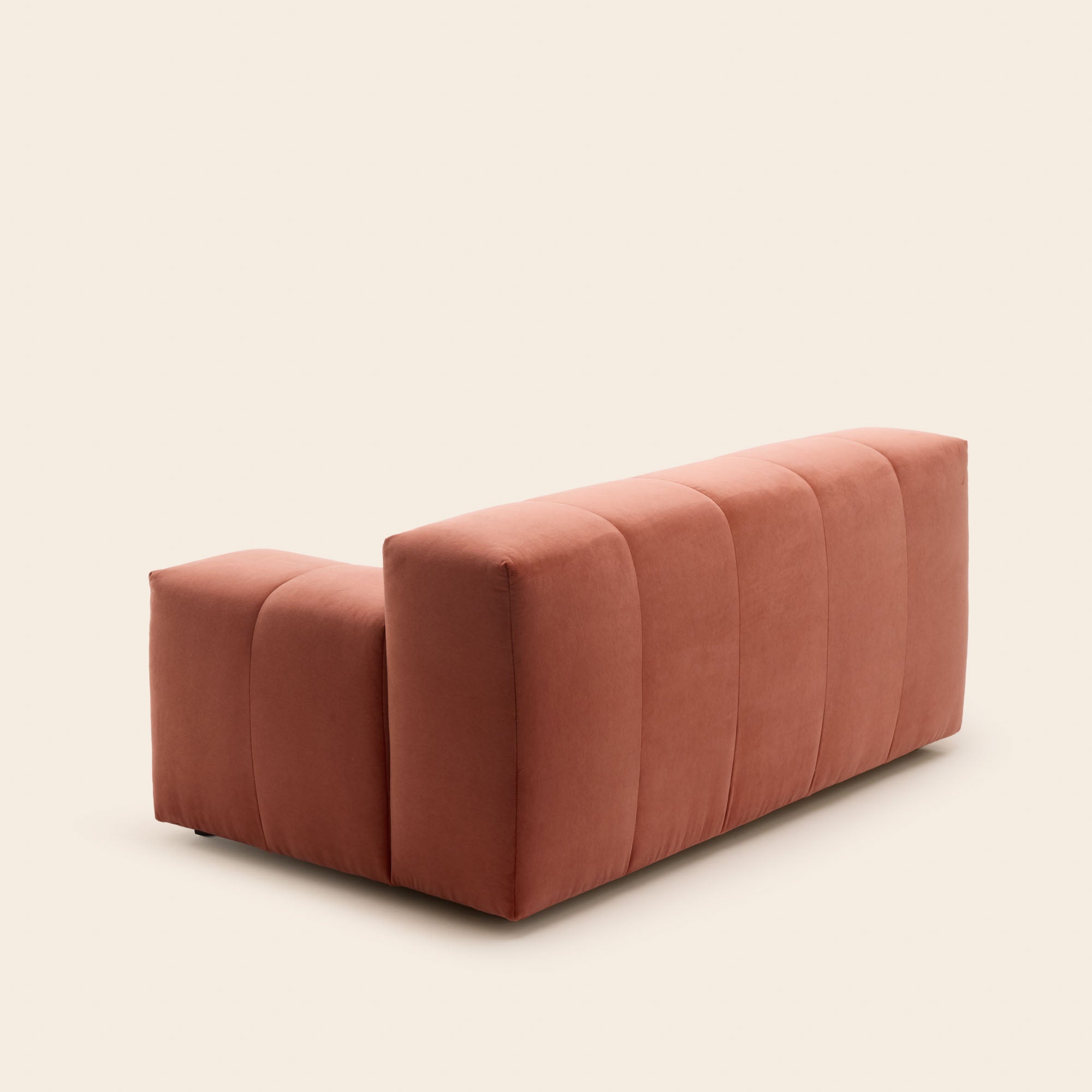 Canapé modulable accoudoir D UBERTO opal orange corail