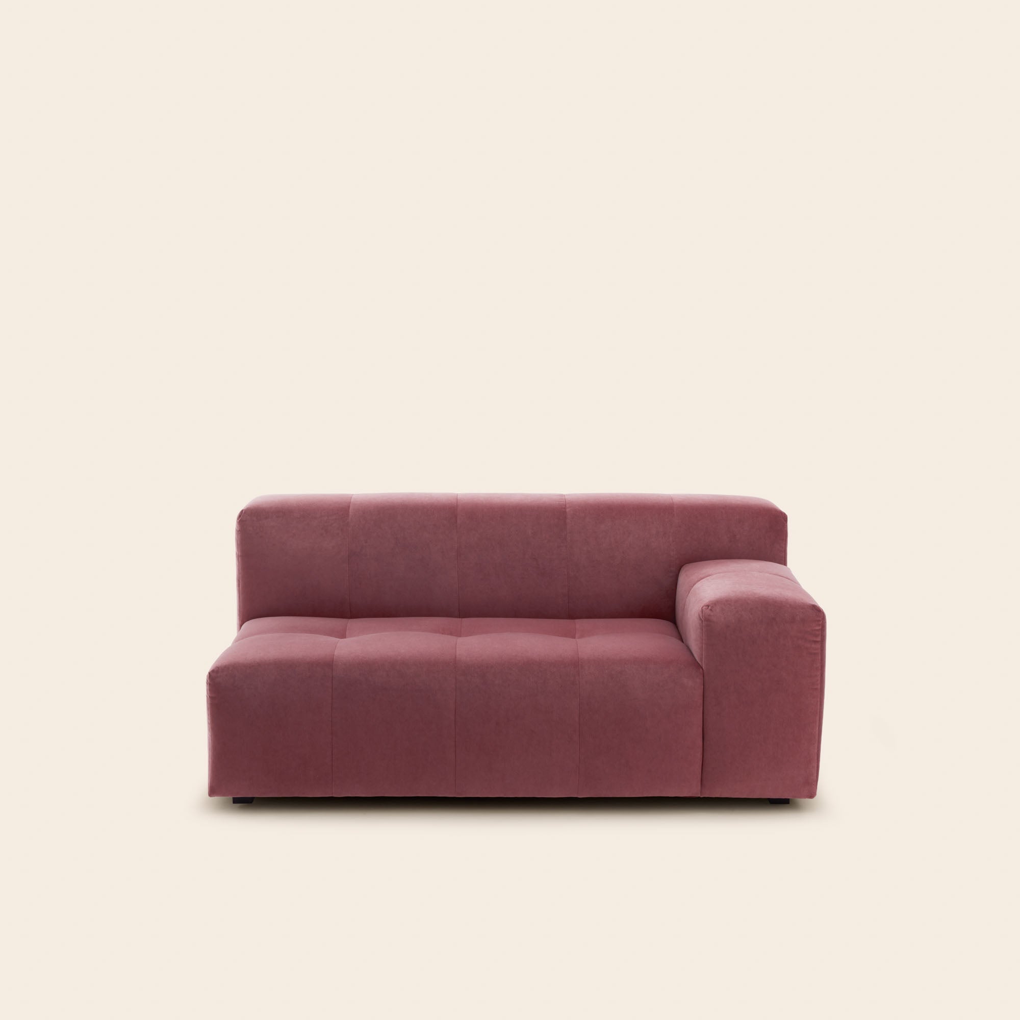Canapé modulable accoudoir D UBERTO opal aubergine douce