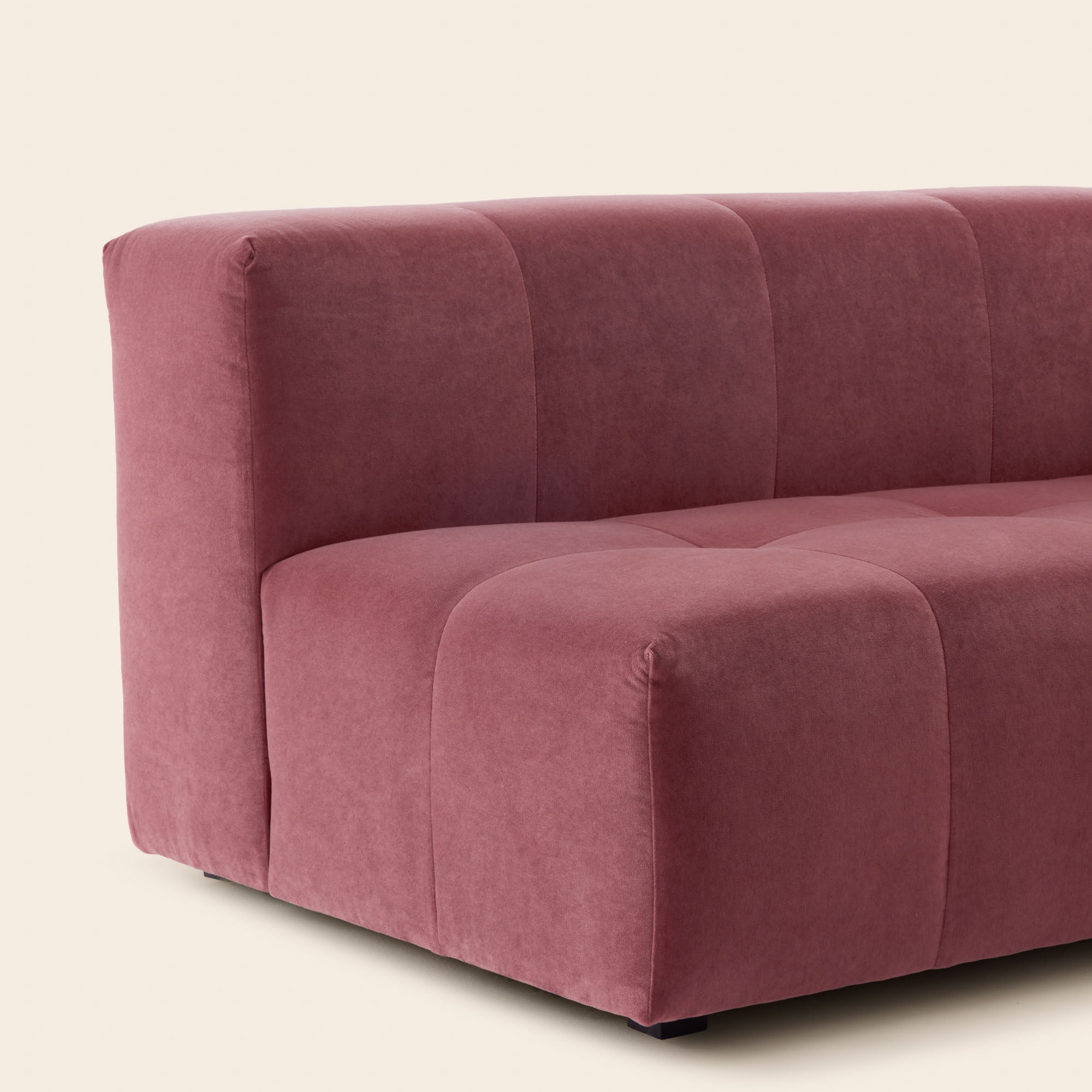 Canapé modulable accoudoir D UBERTO opal aubergine douce