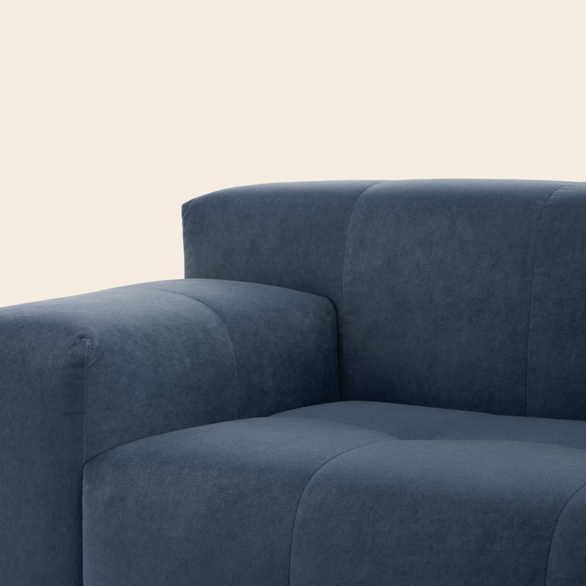 Canapé modulable accoudoir G UBERTO opal bleu de gris