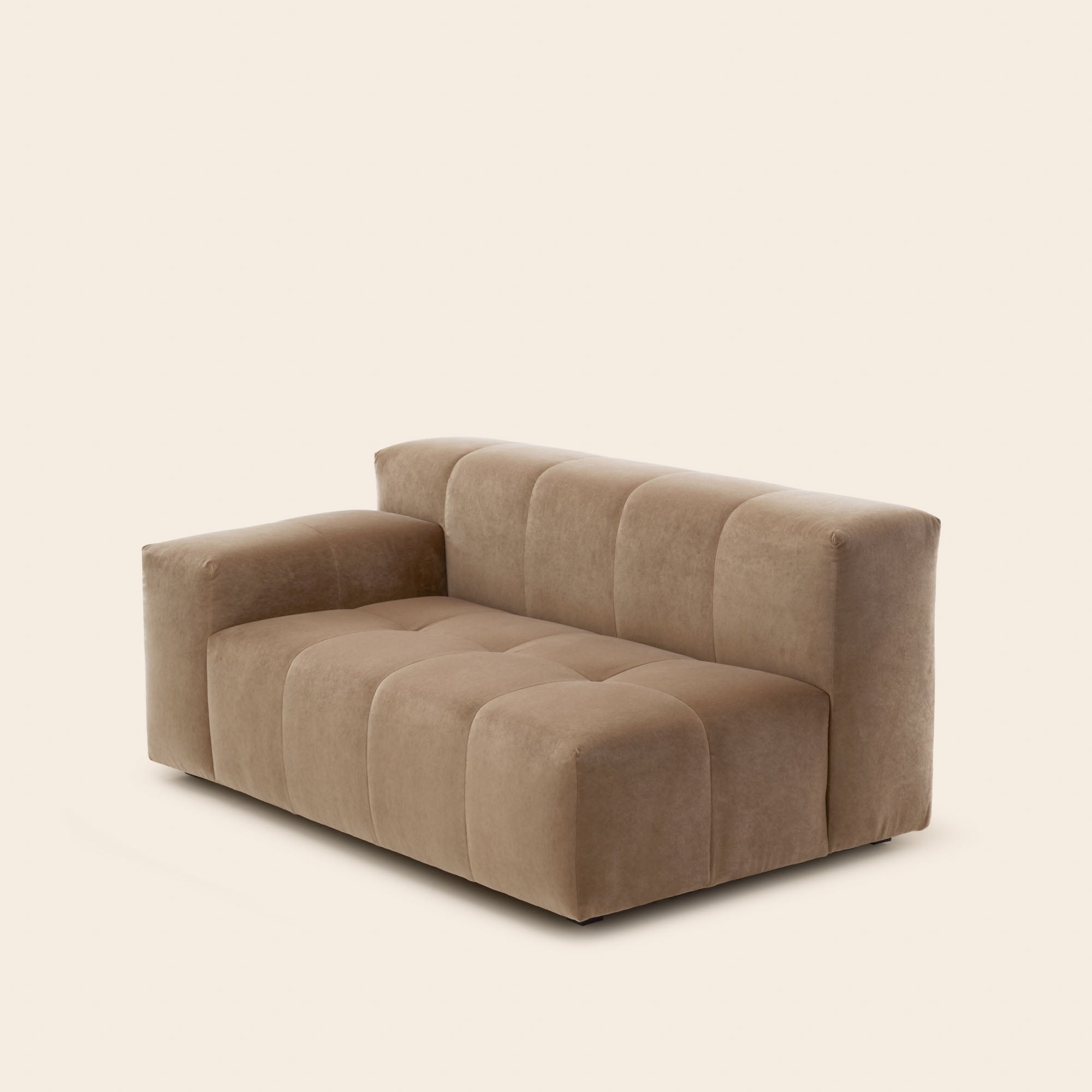 Canapé modulable accoudoir G UBERTO opal beige chaud