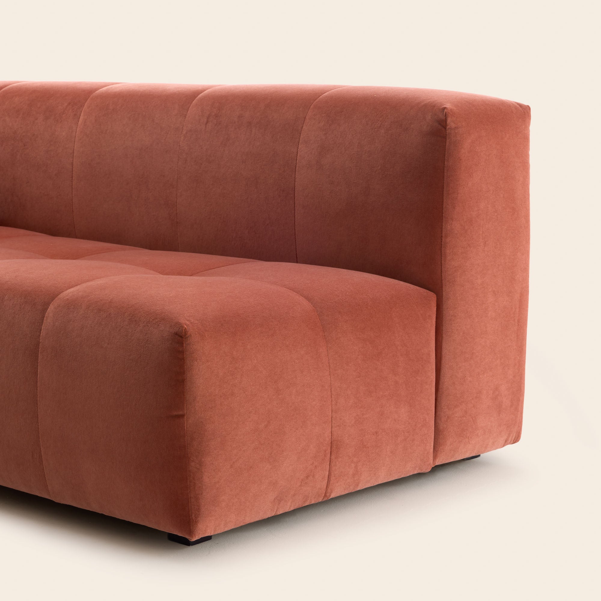 Canapé modulable accoudoir G UBERTO opal orange corail