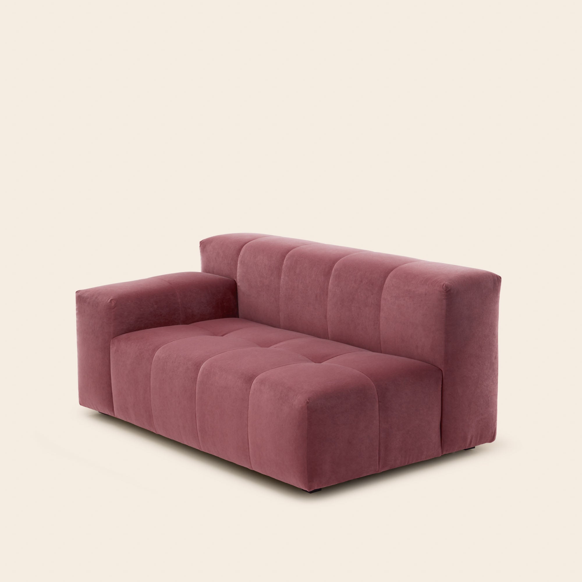 Canapé modulable accoudoir G UBERTO opal aubergine douce