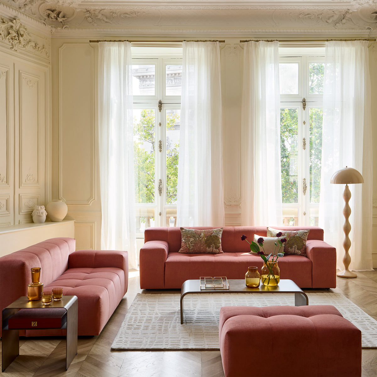 UBERTO Sofa Opal Koralle Orange