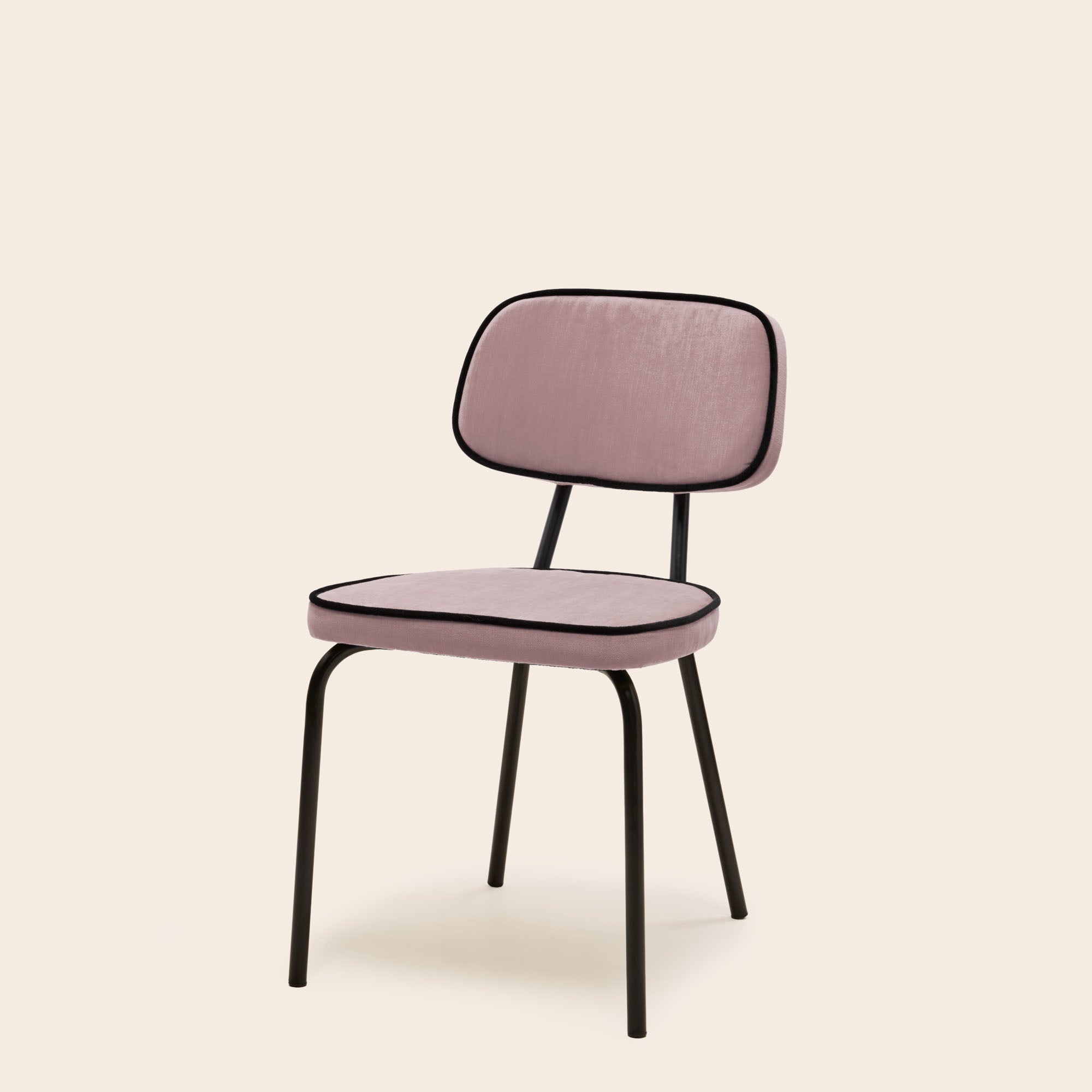 Chaise YSABEAU dalila nacre rose et noir