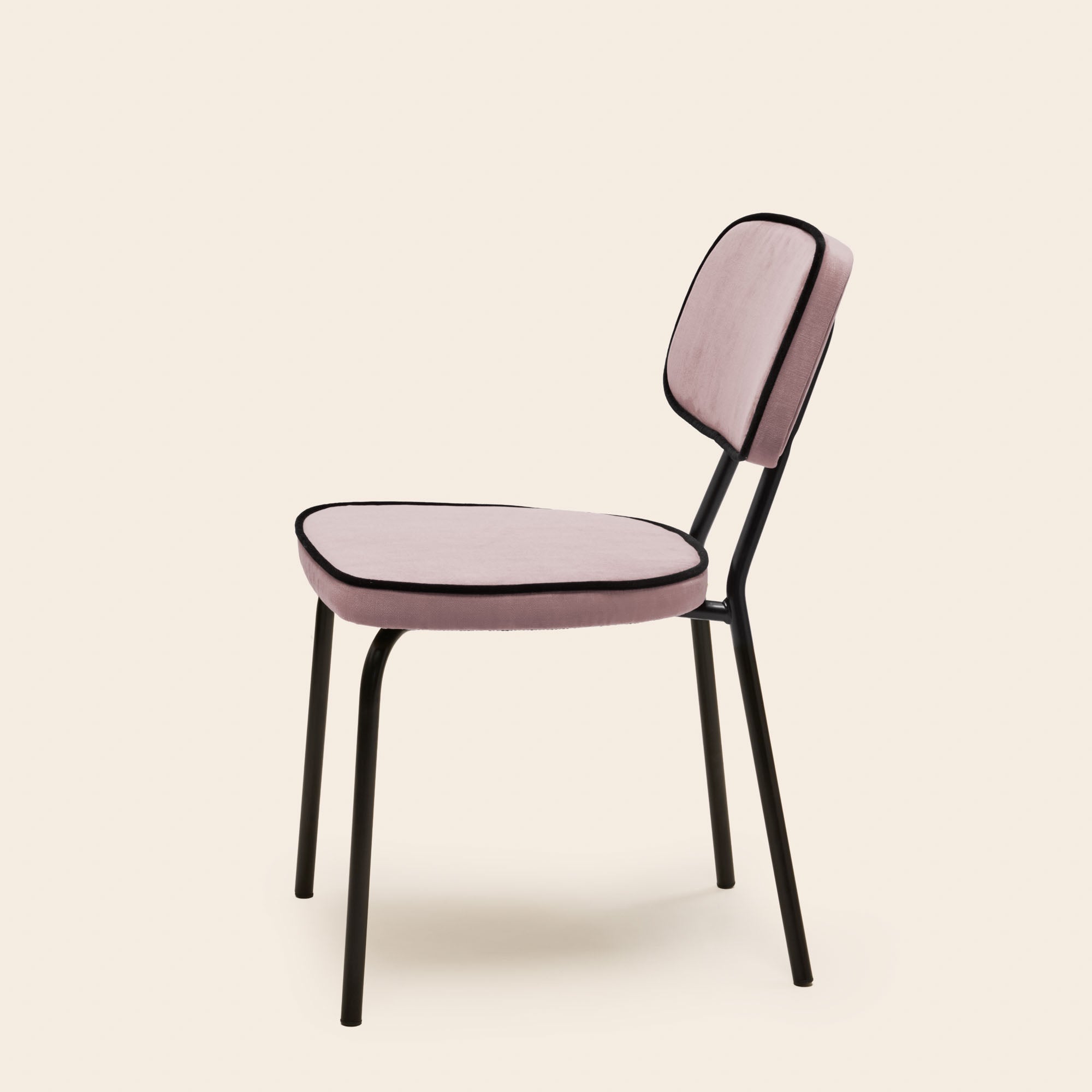 Chaise YSABEAU dalila nacre rose et noir