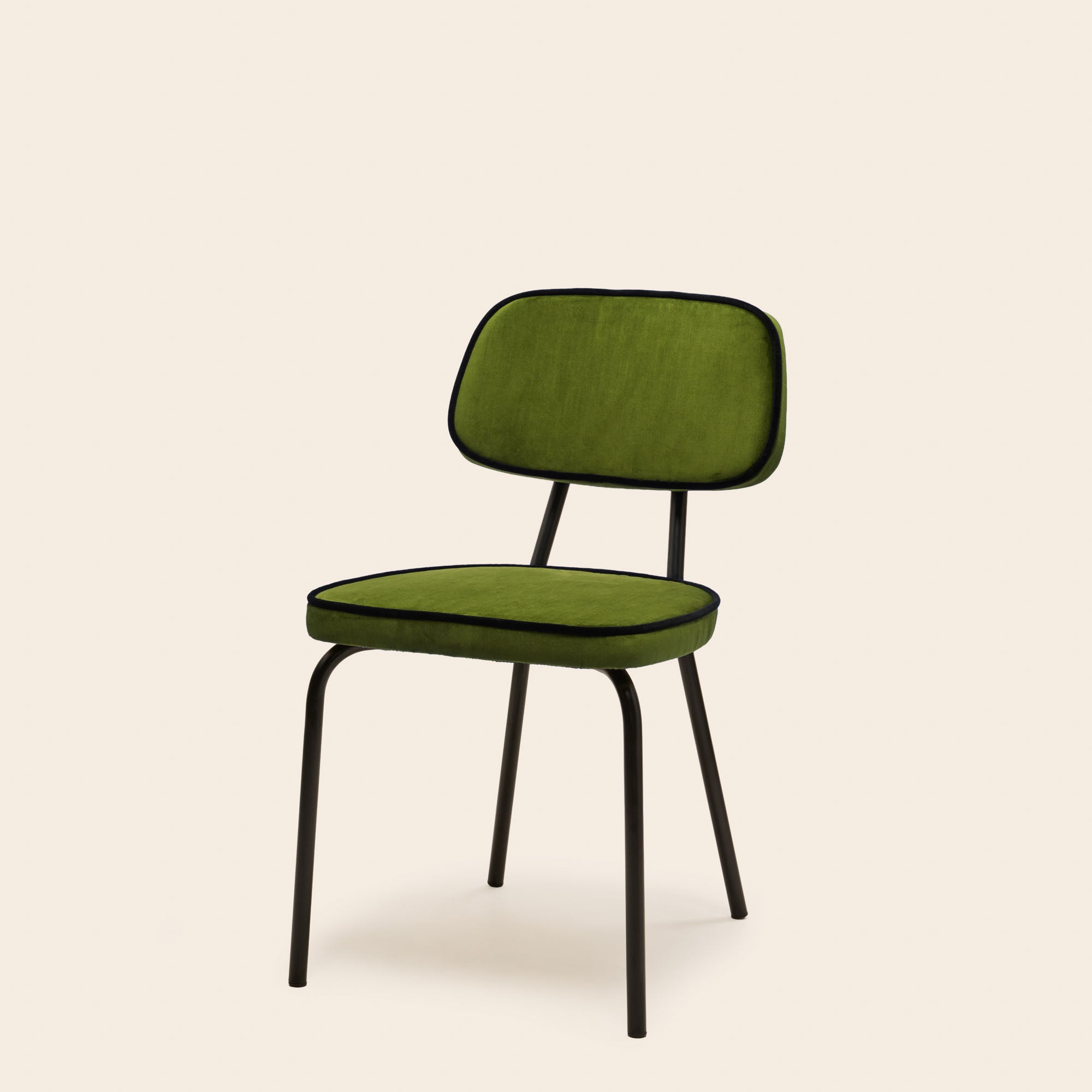 Chaise YSABEAU dalila vert olive et noir
