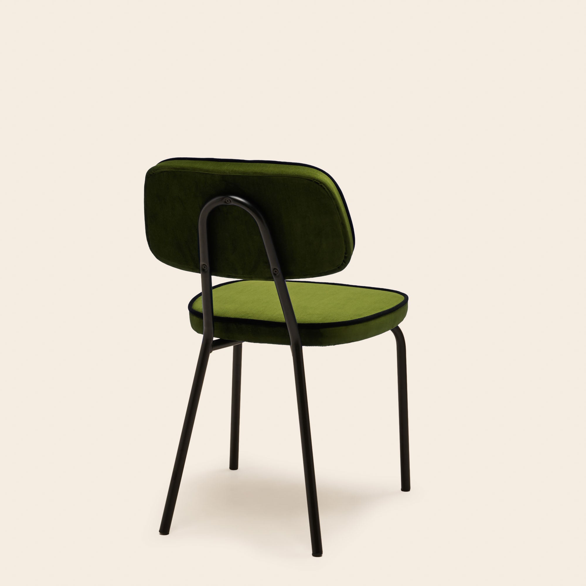 Chaise YSABEAU dalila vert olive et noir