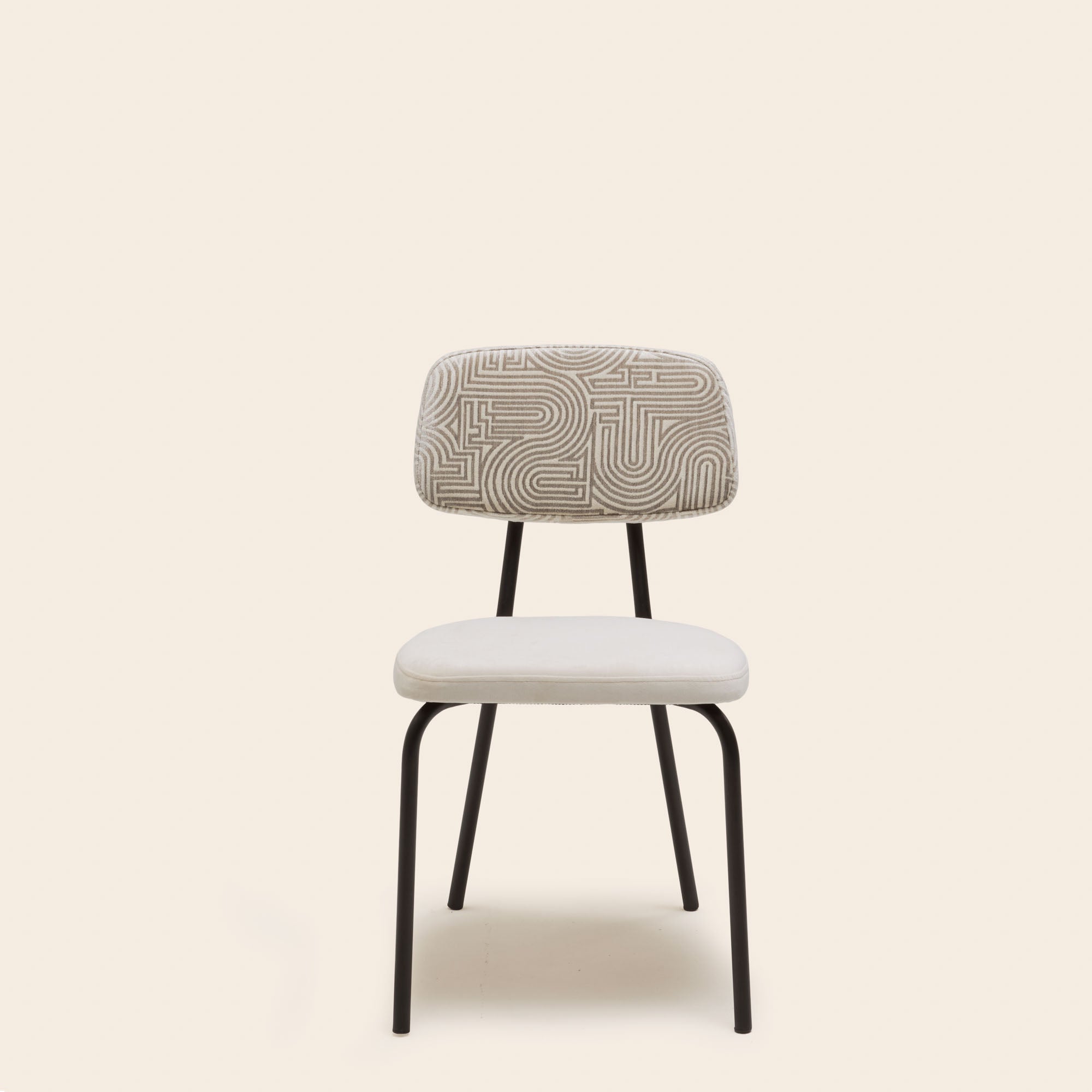 YSABEAU Stuhl Elfenbein und Taupe