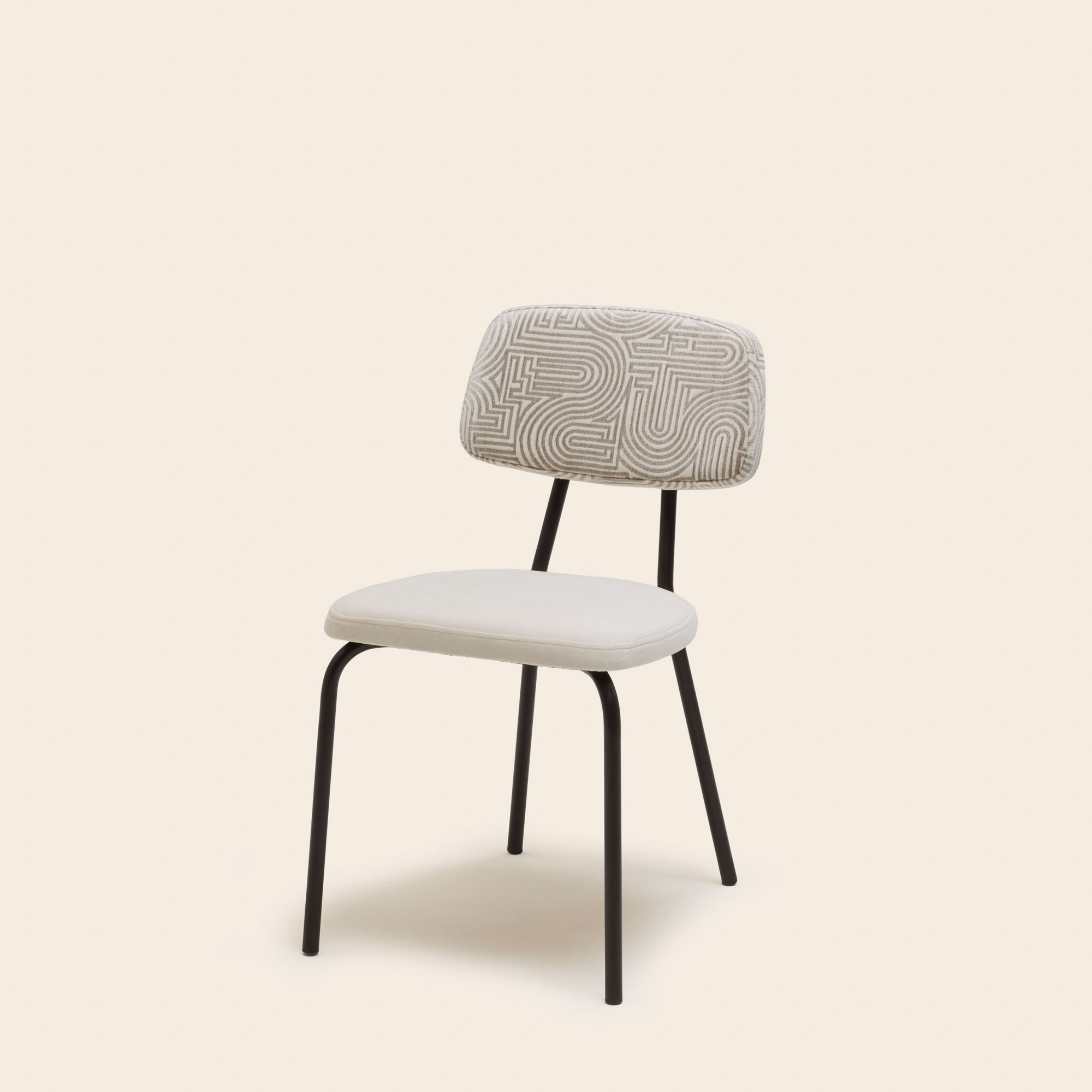 YSABEAU Stuhl Elfenbein und Taupe