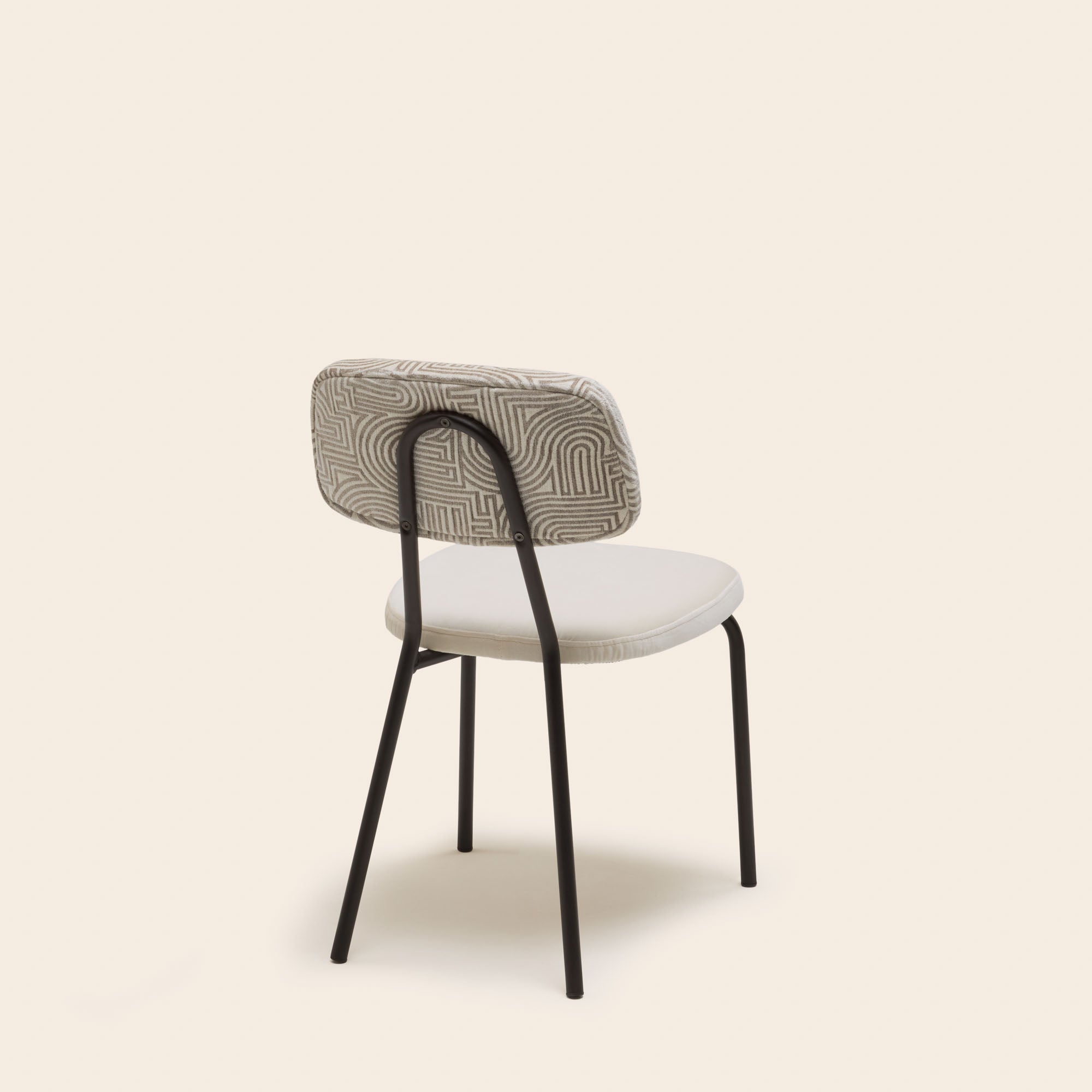 YSABEAU Stuhl Elfenbein und Taupe