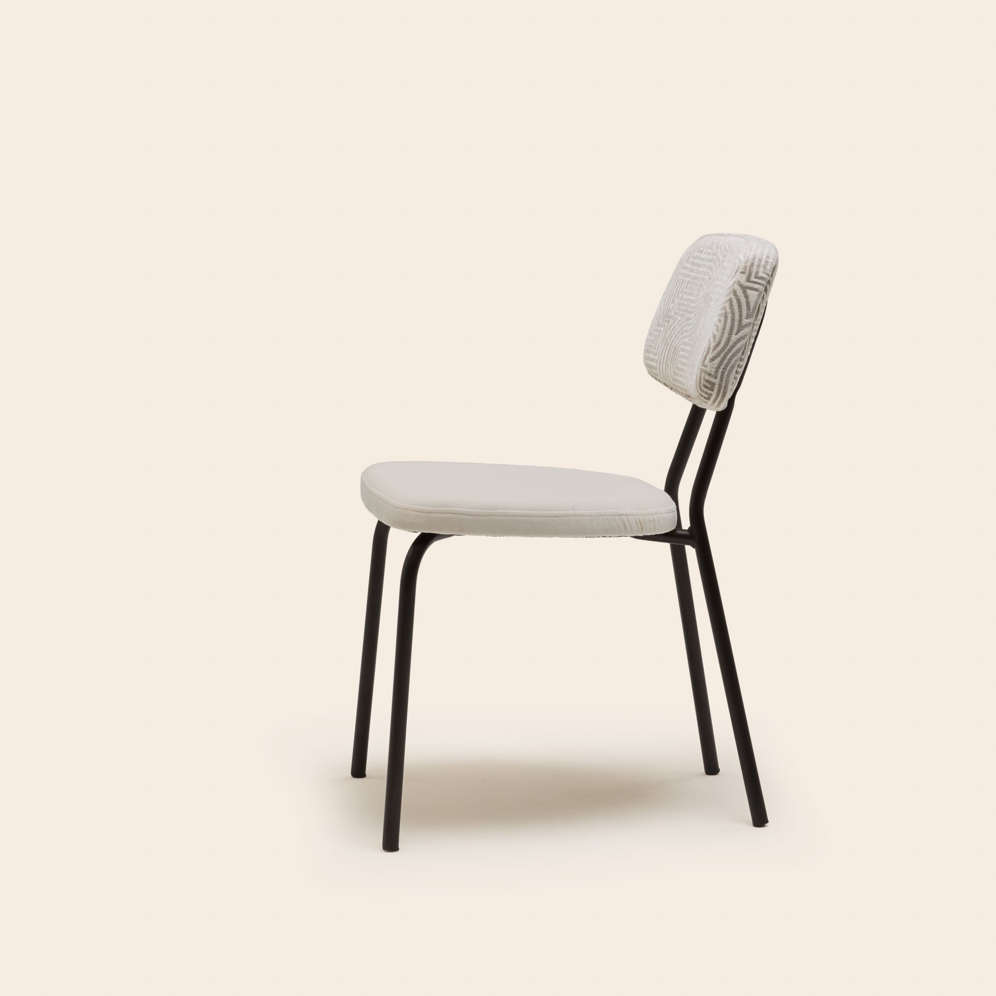 YSABEAU Stuhl Elfenbein und Taupe