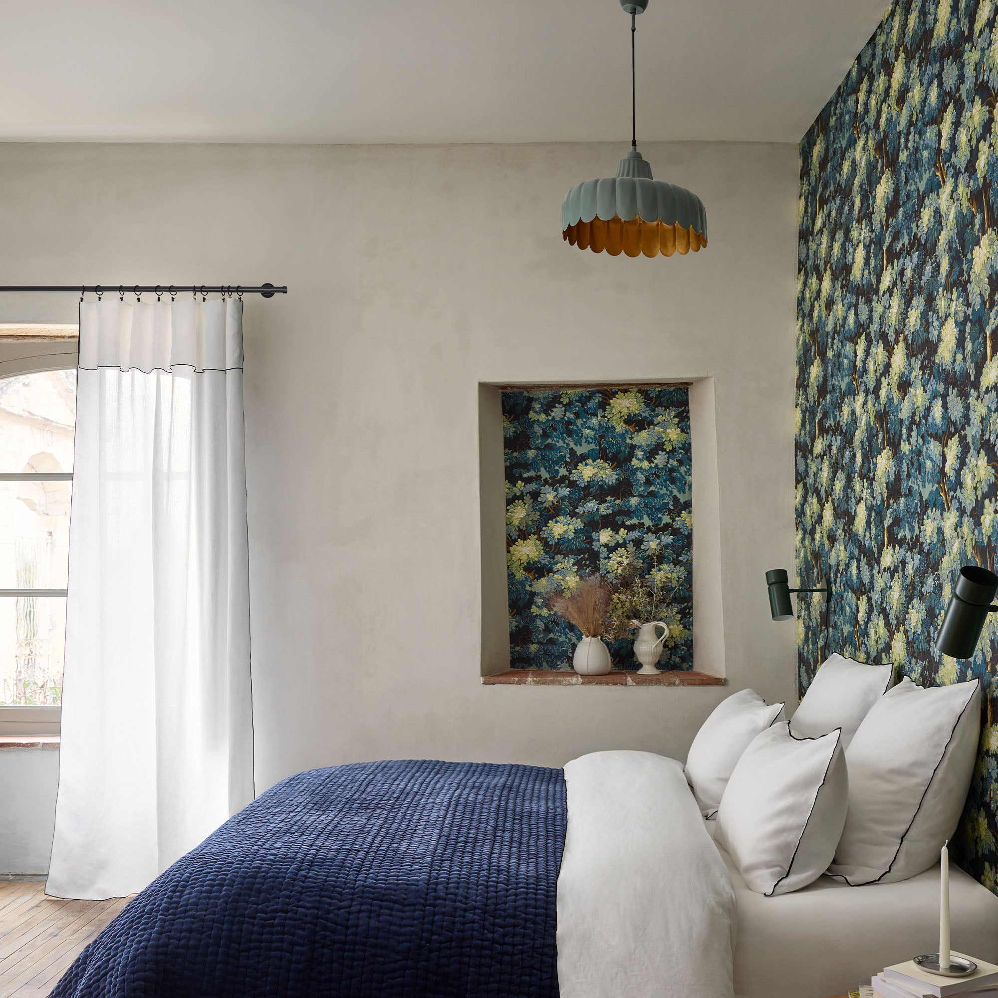 AURALIE gesteppte Tagesdecke Nordic Blue