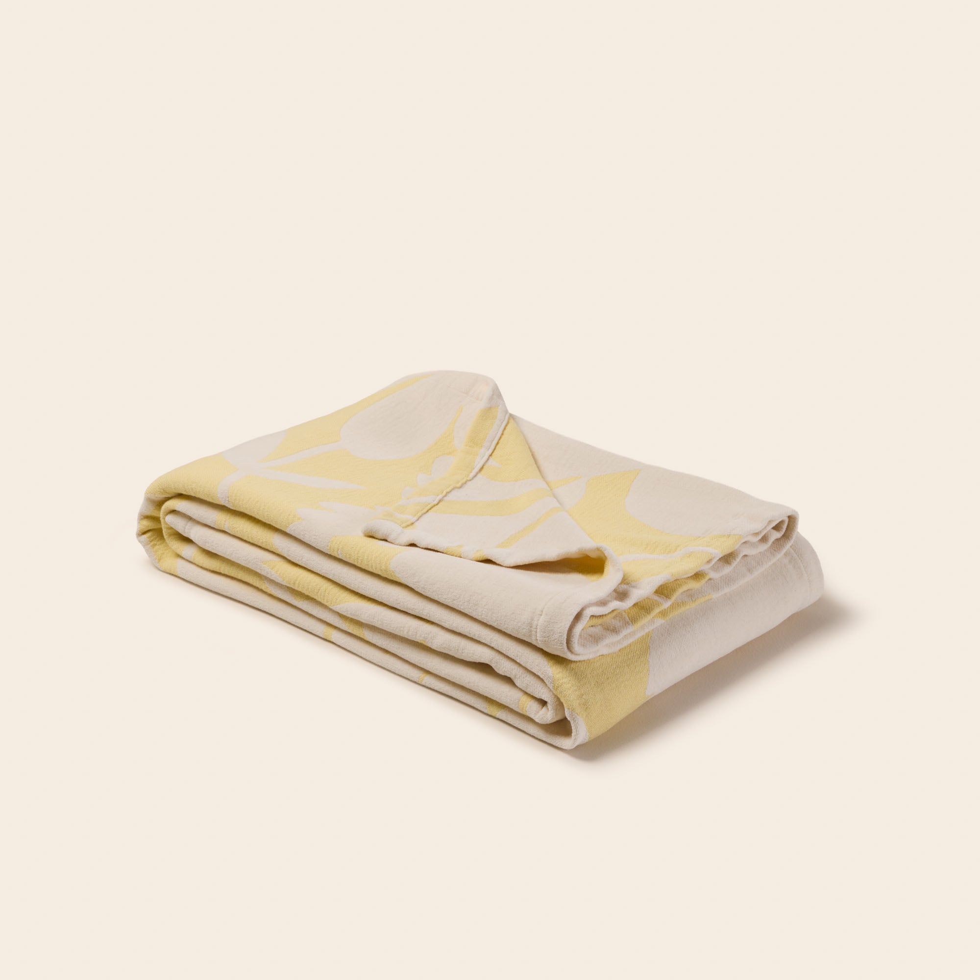 FLAURIA ivoorkleurige en pastelgele sprei