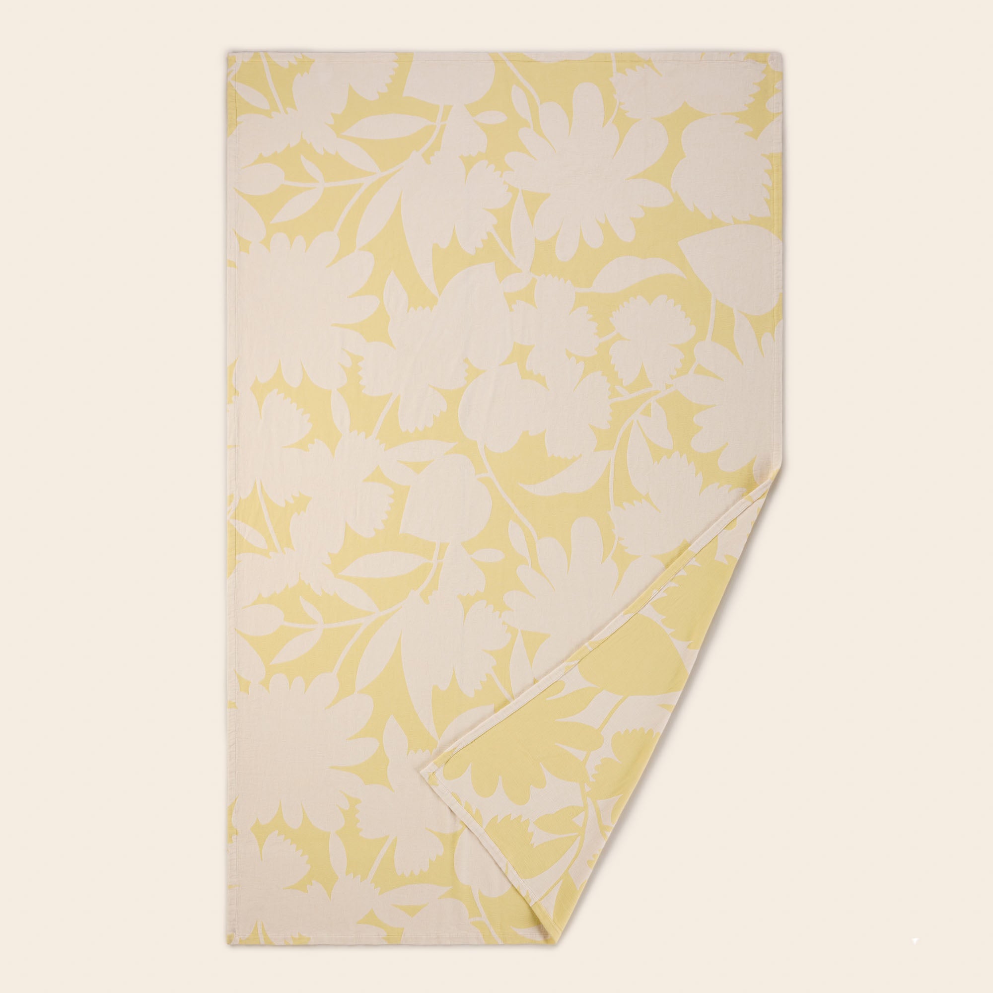 FLAURIA ivoorkleurige en pastelgele sprei