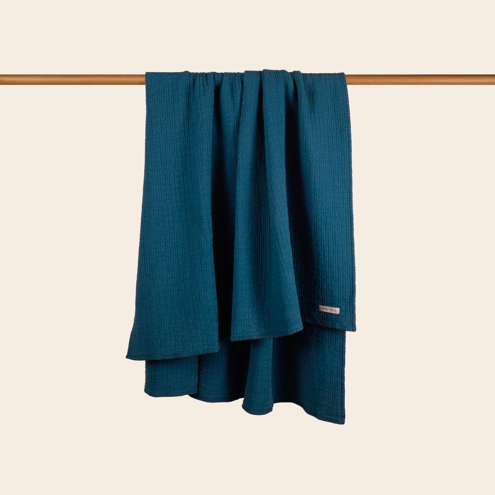 Couvre-lit ILARIO pétrole et feston