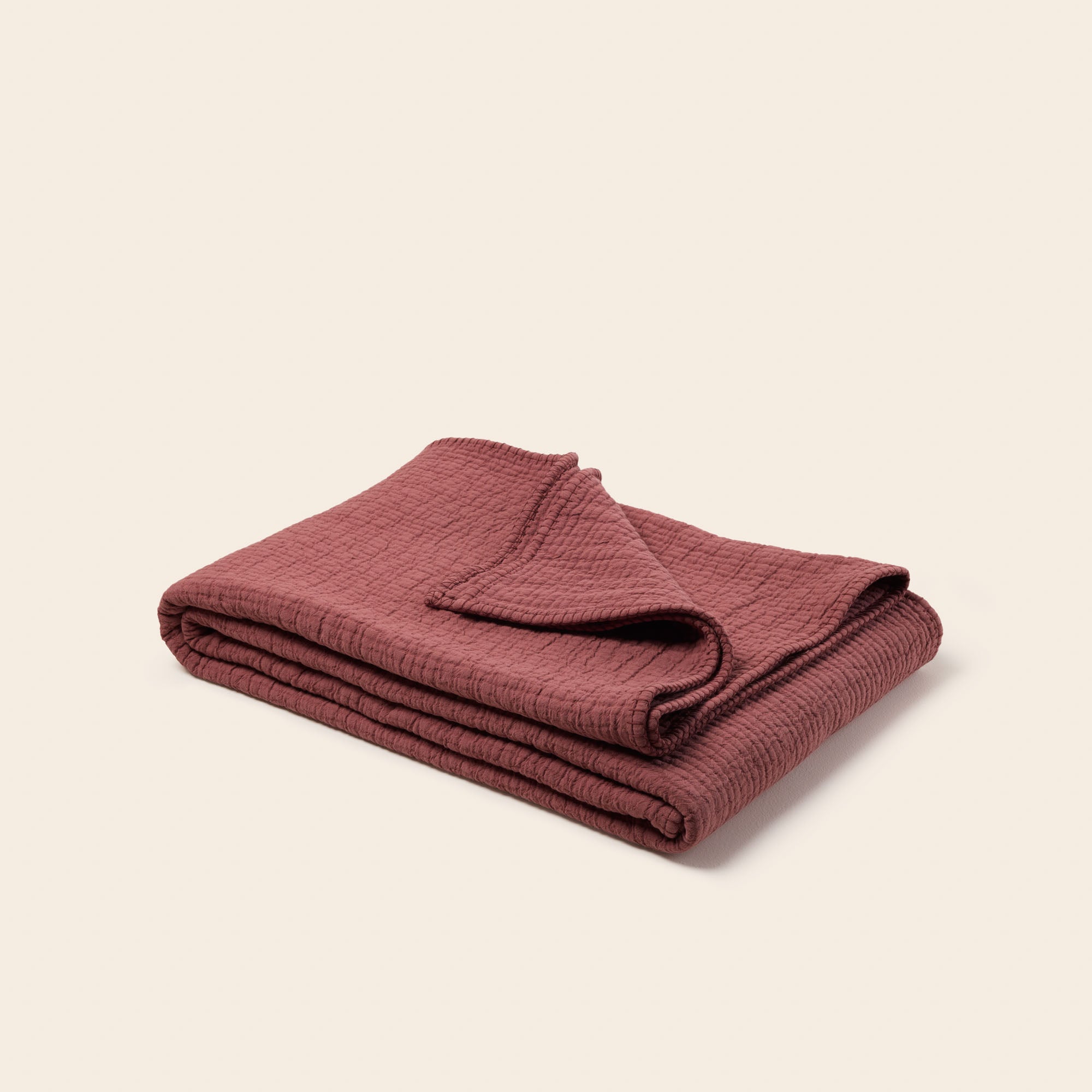 ILARIO terracotta en Sint-jakobsschelp sprei