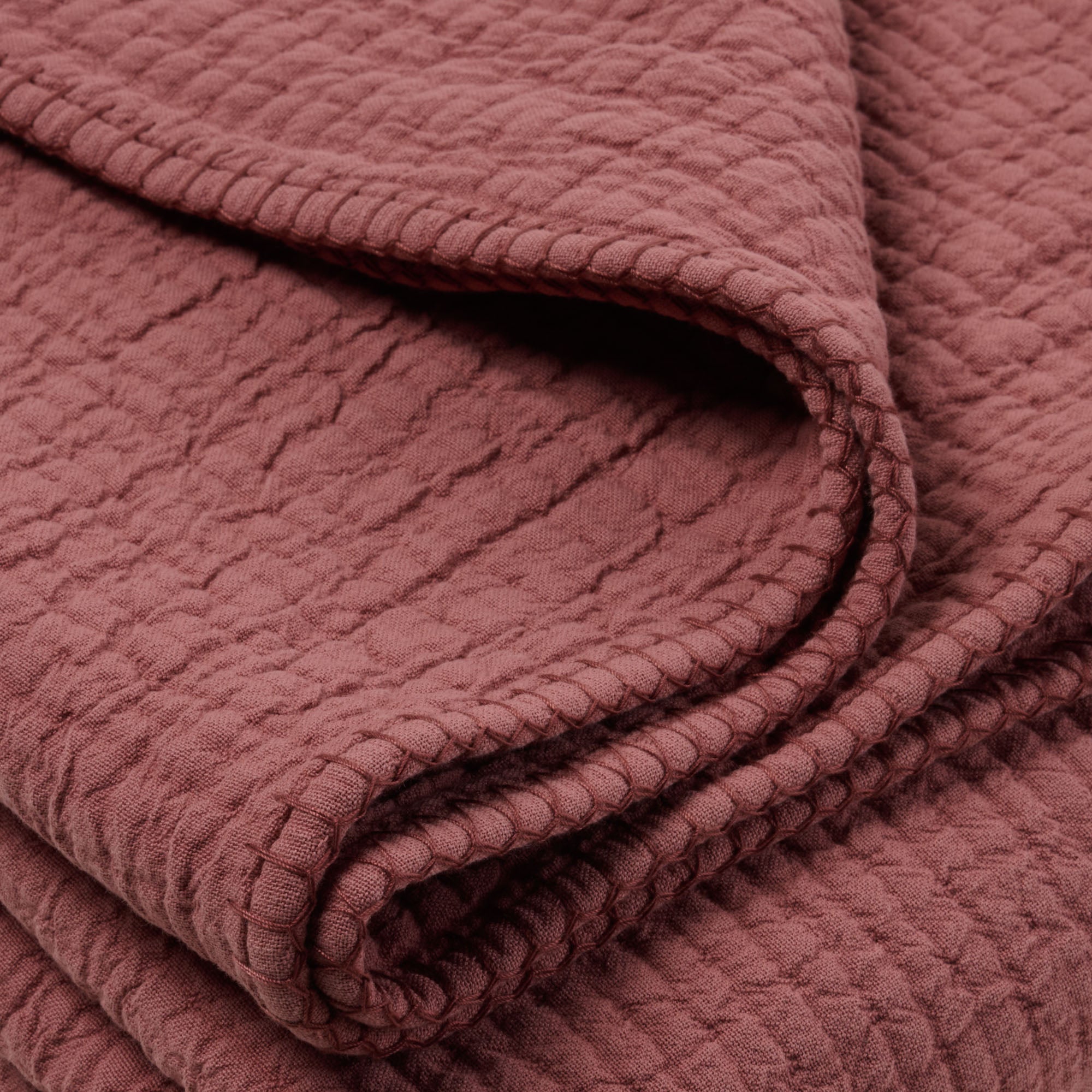 ILARIO terracotta en Sint-jakobsschelp sprei