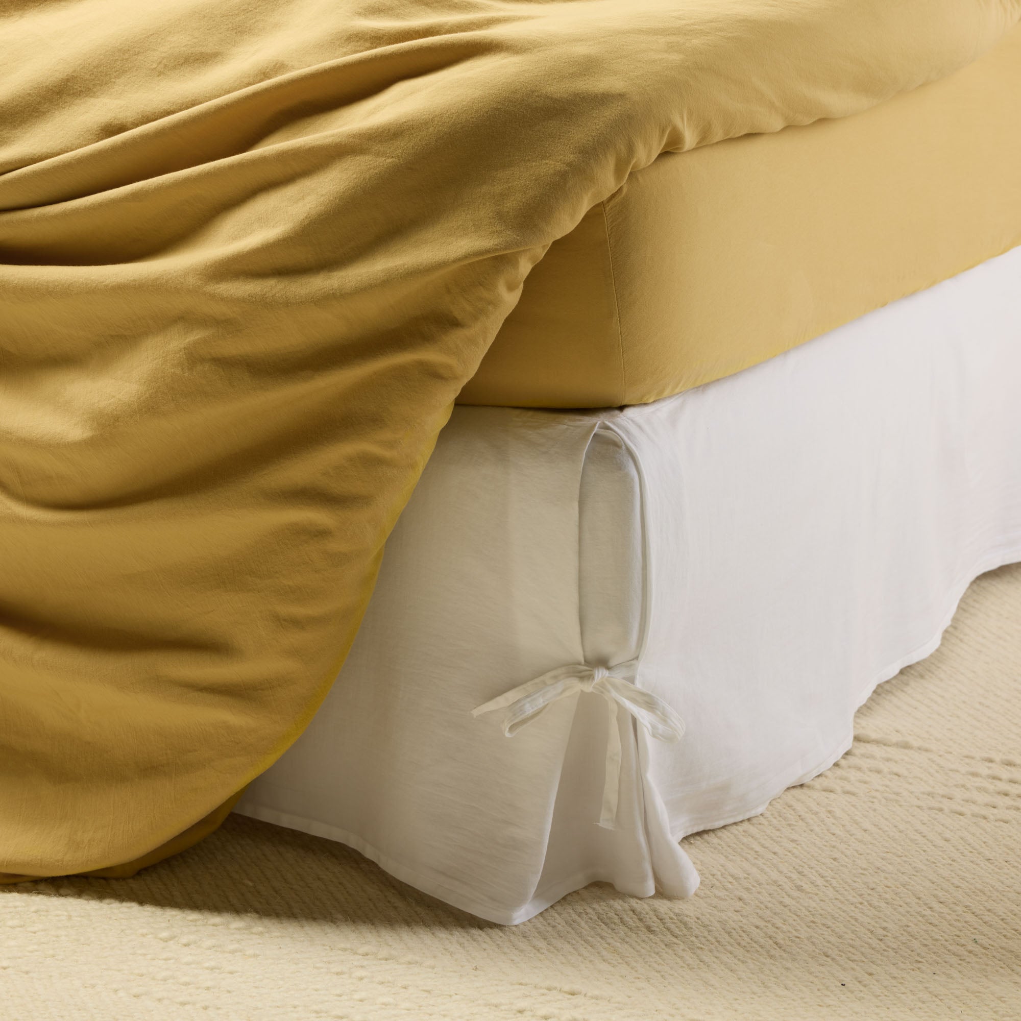 Drap Housse SATHEENE jaune indien