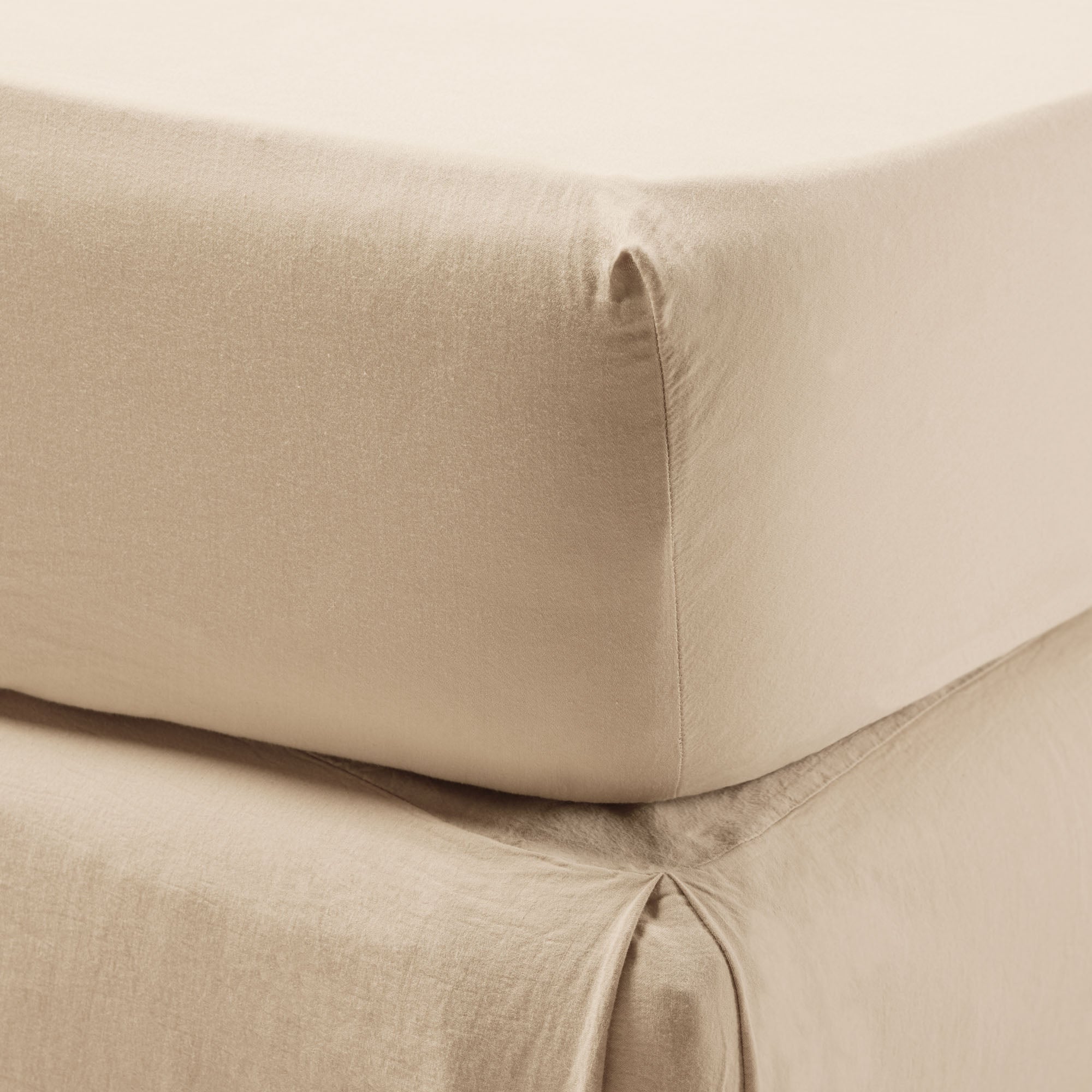 Drap Housse SATHEENE beige nude