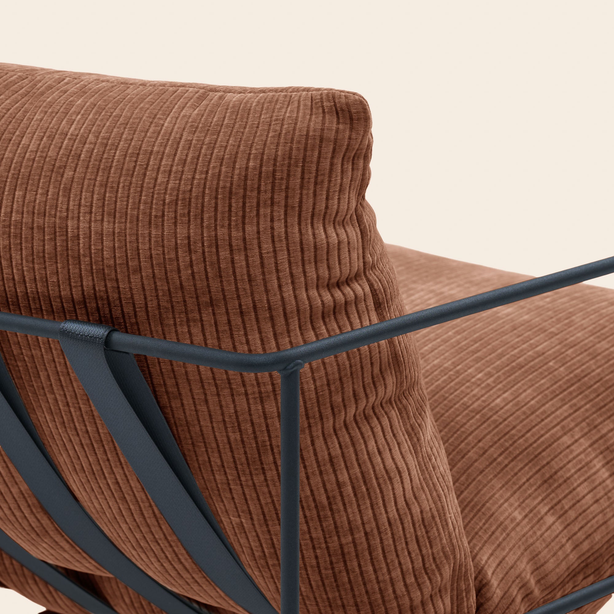 Fauteuil ALCENO racer sienne foncé