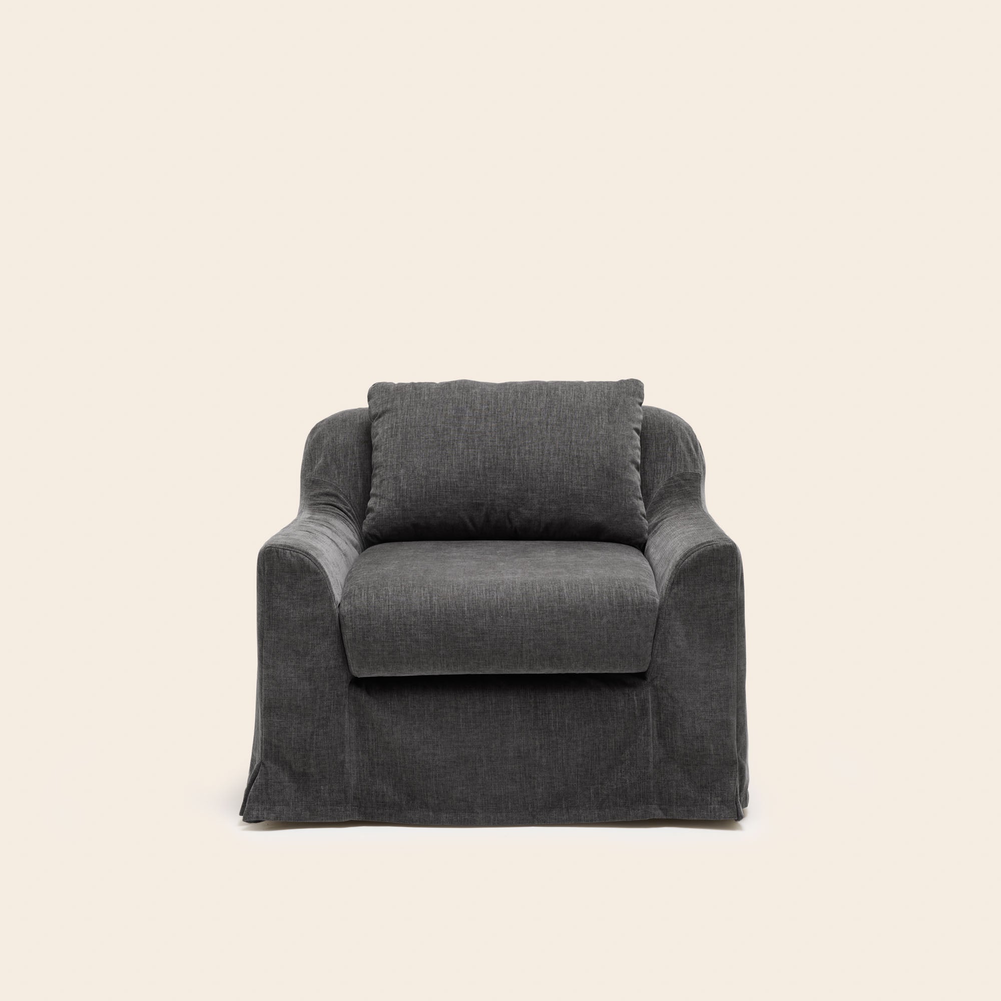 Poltrona CLARIBEL ciniglia grigio grafite