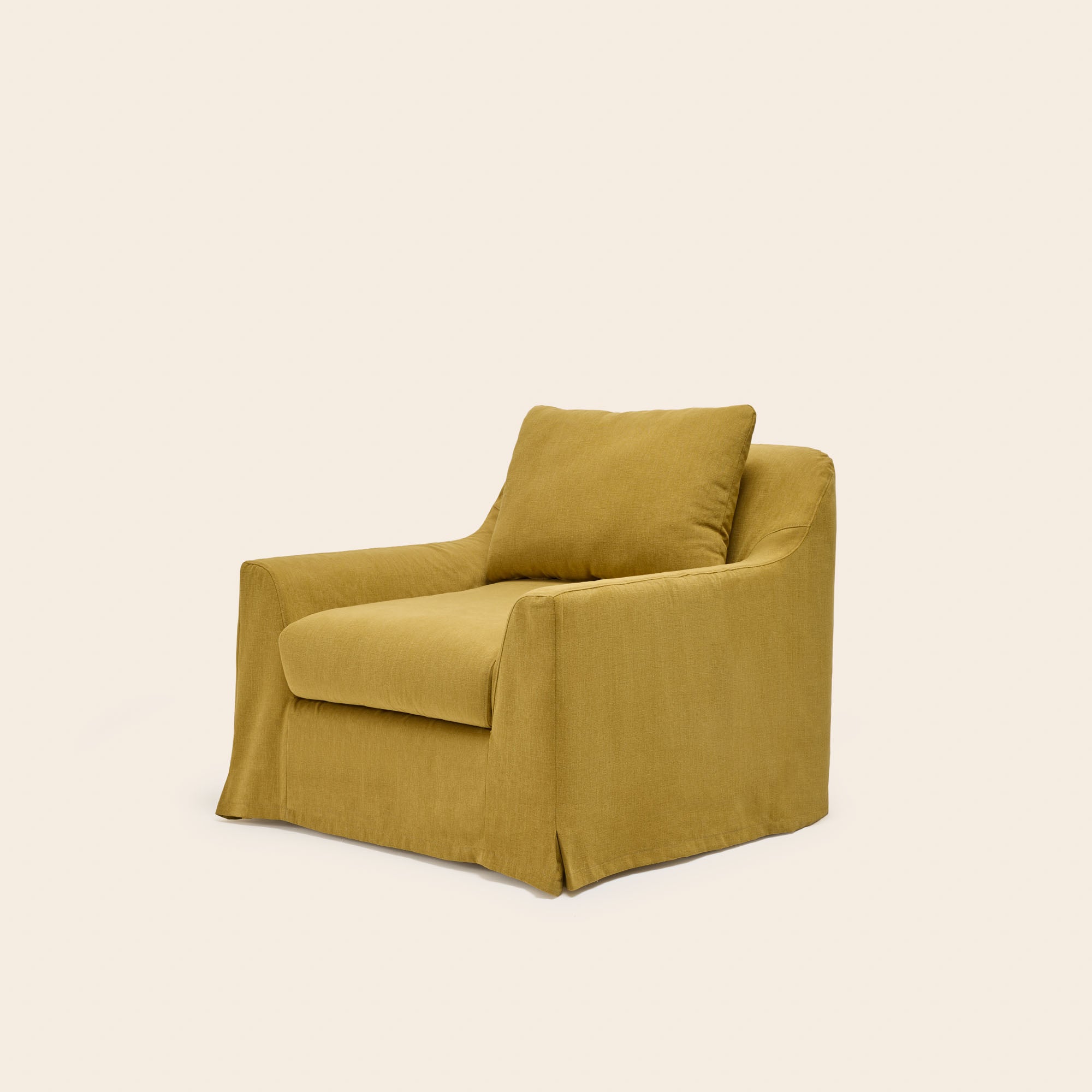 Poltrona CLARIBEL in tela curry