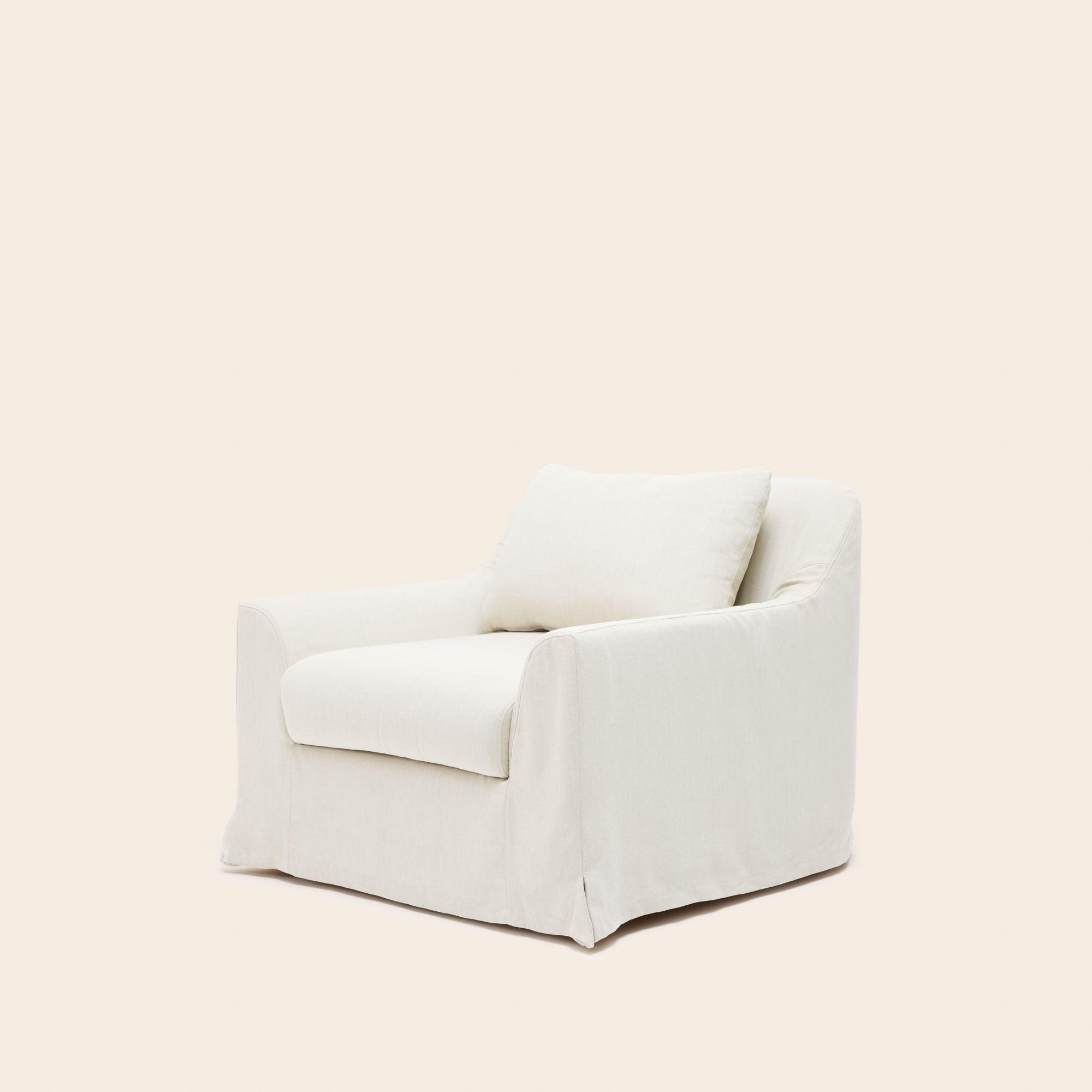 CLARIBEL fauteuil ivoor canvas