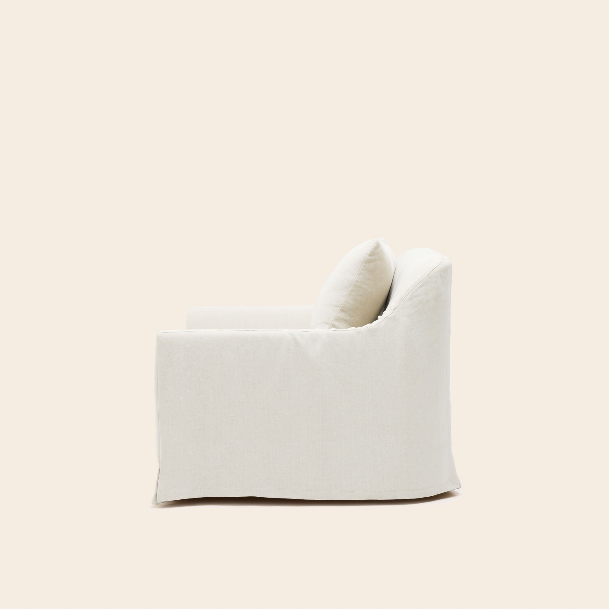 CLARIBEL fauteuil ivoor canvas