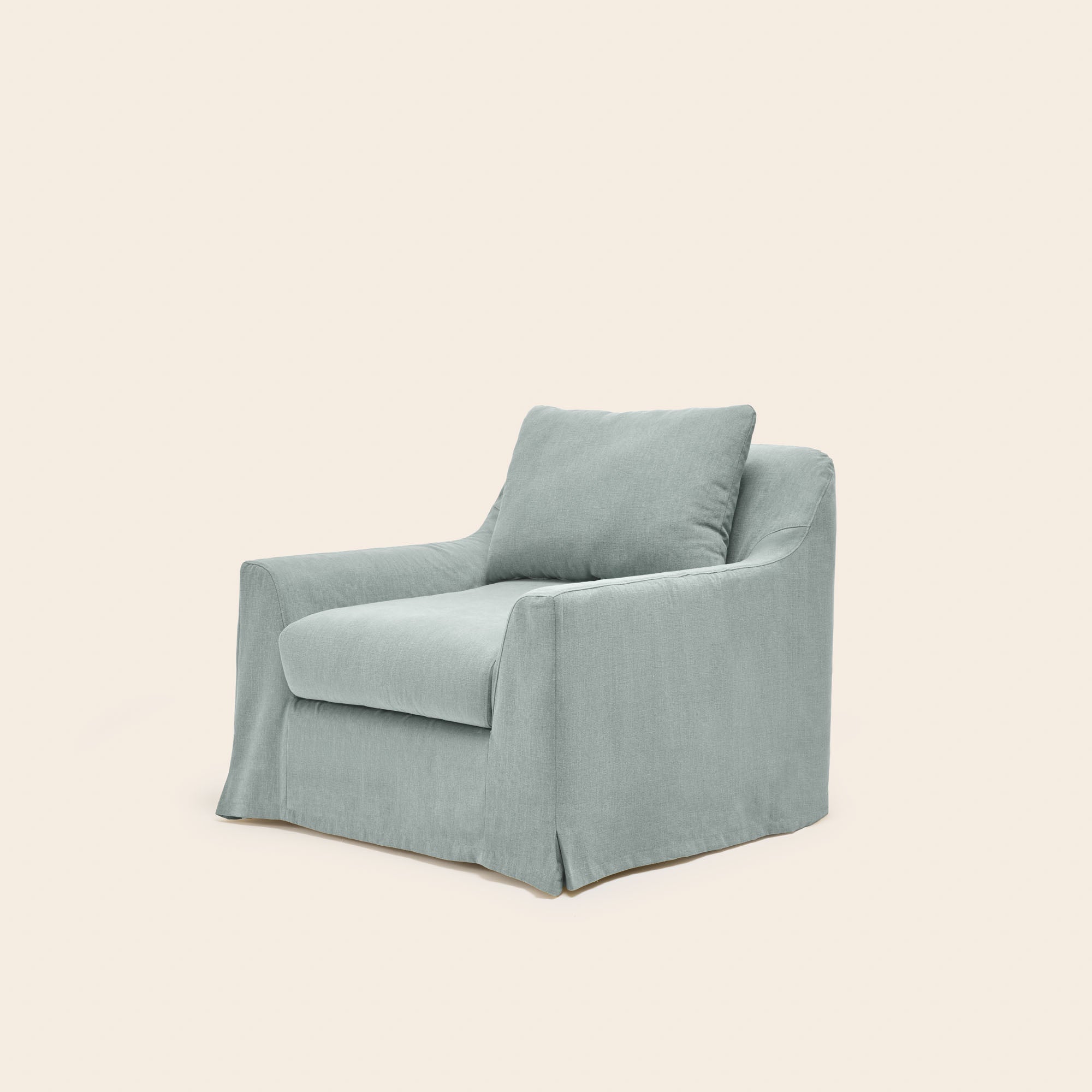 Poltrona CLARIBEL in tela Celadon