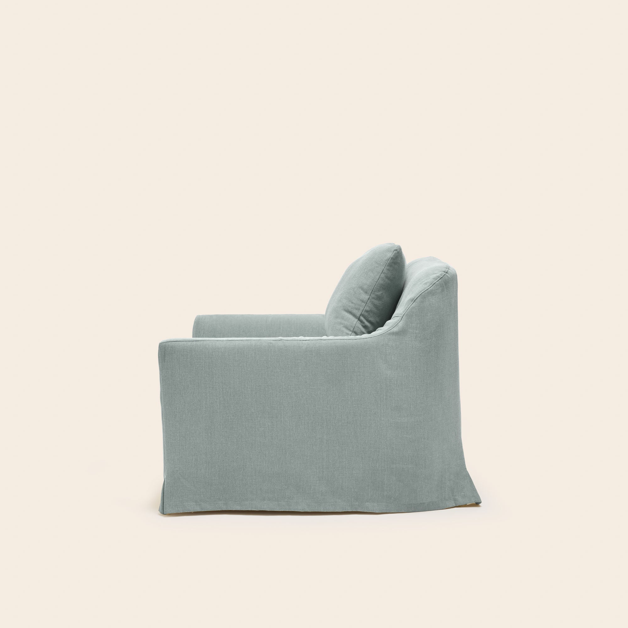 Poltrona CLARIBEL in tela Celadon