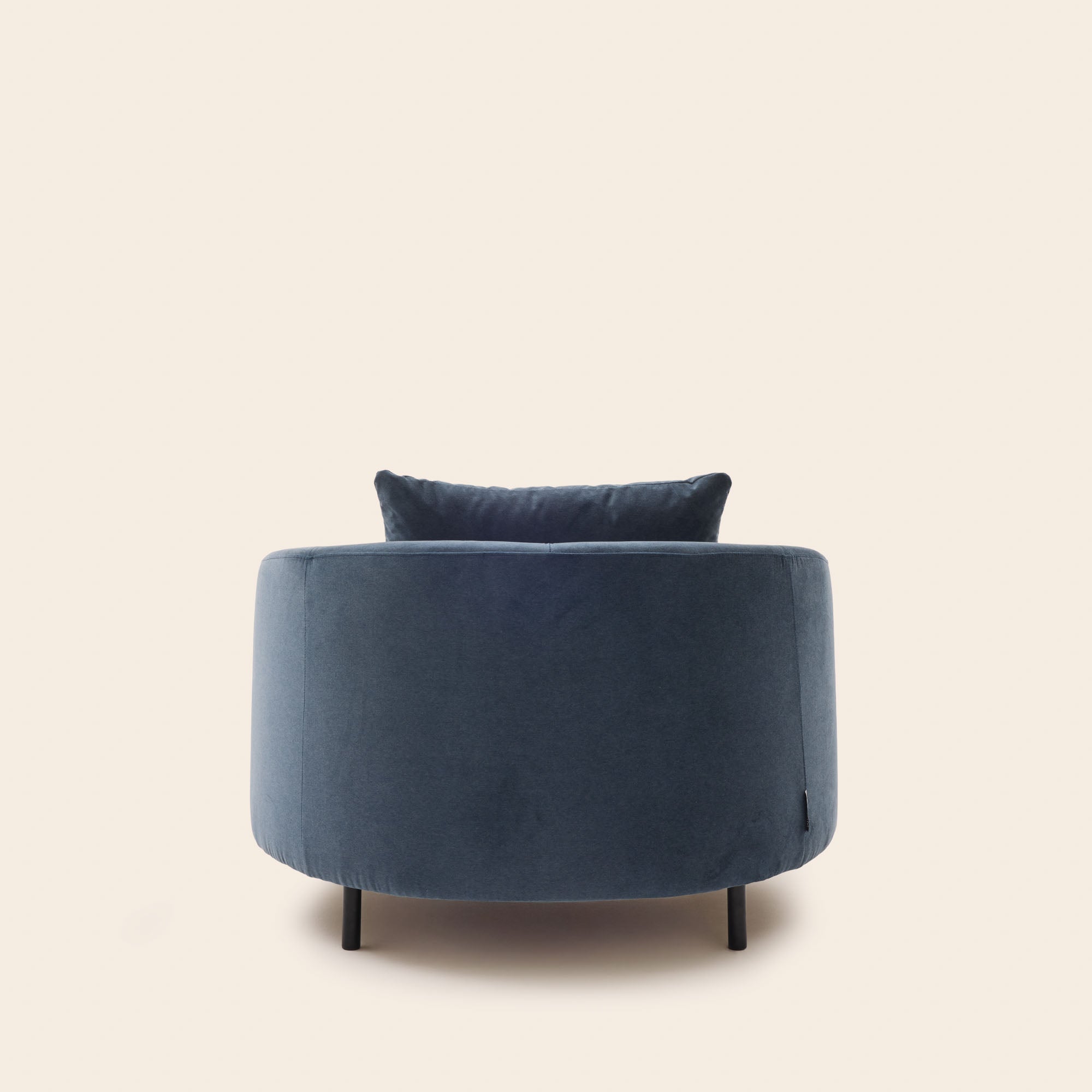 Sessel JULIKA Samt blau-grau