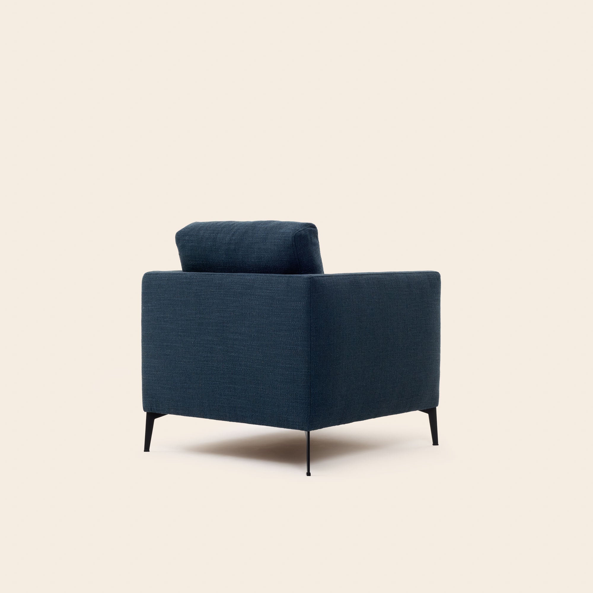 ODELLE fauteuil in noordelijk blauw mandenvlechtwerk