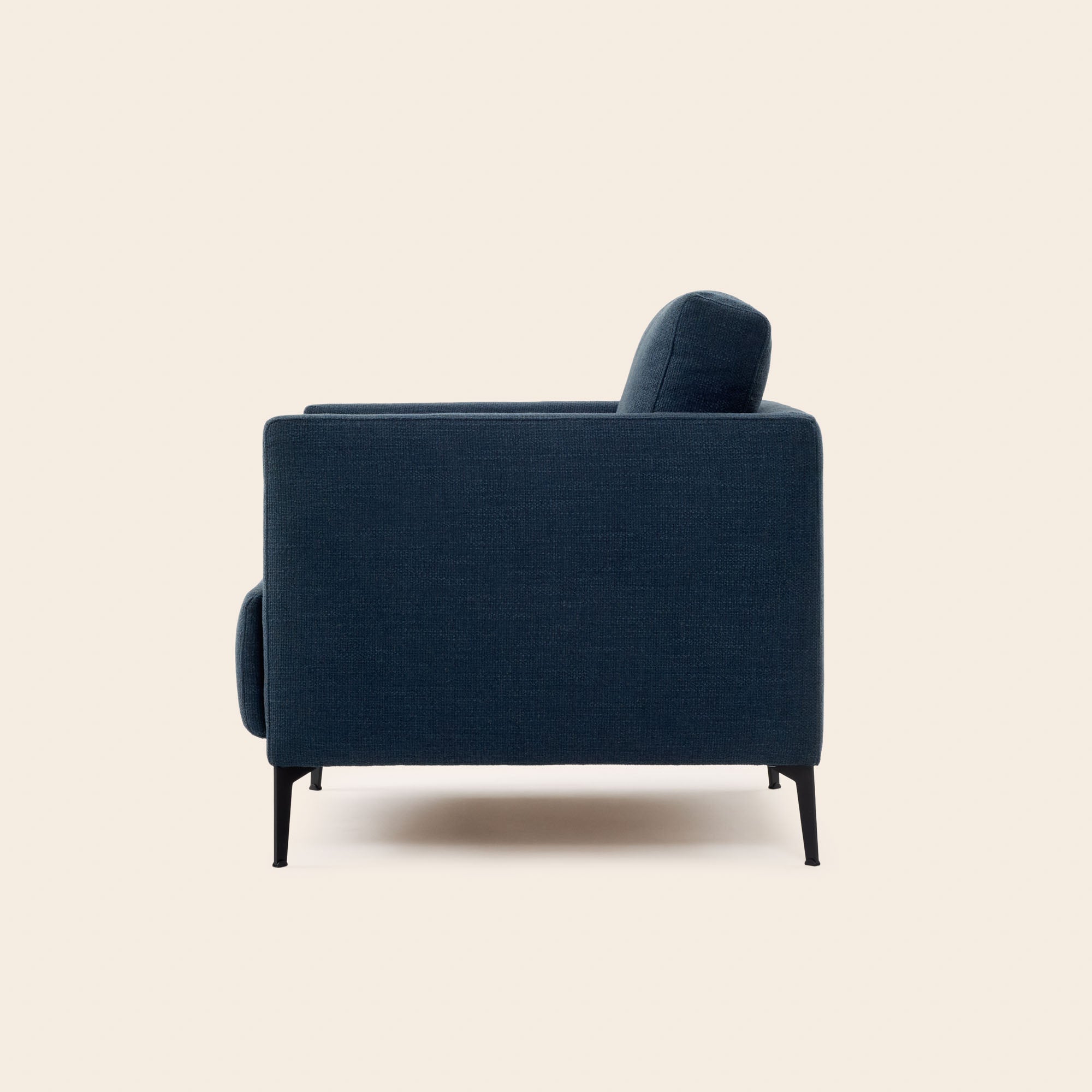 ODELLE fauteuil in noordelijk blauw mandenvlechtwerk