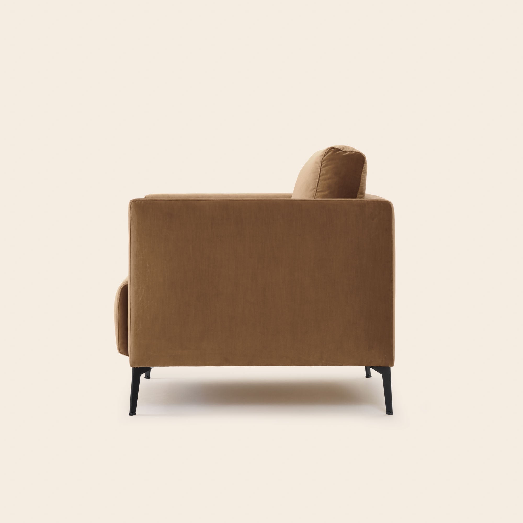 ODELLE fauteuil camel goud fluweel