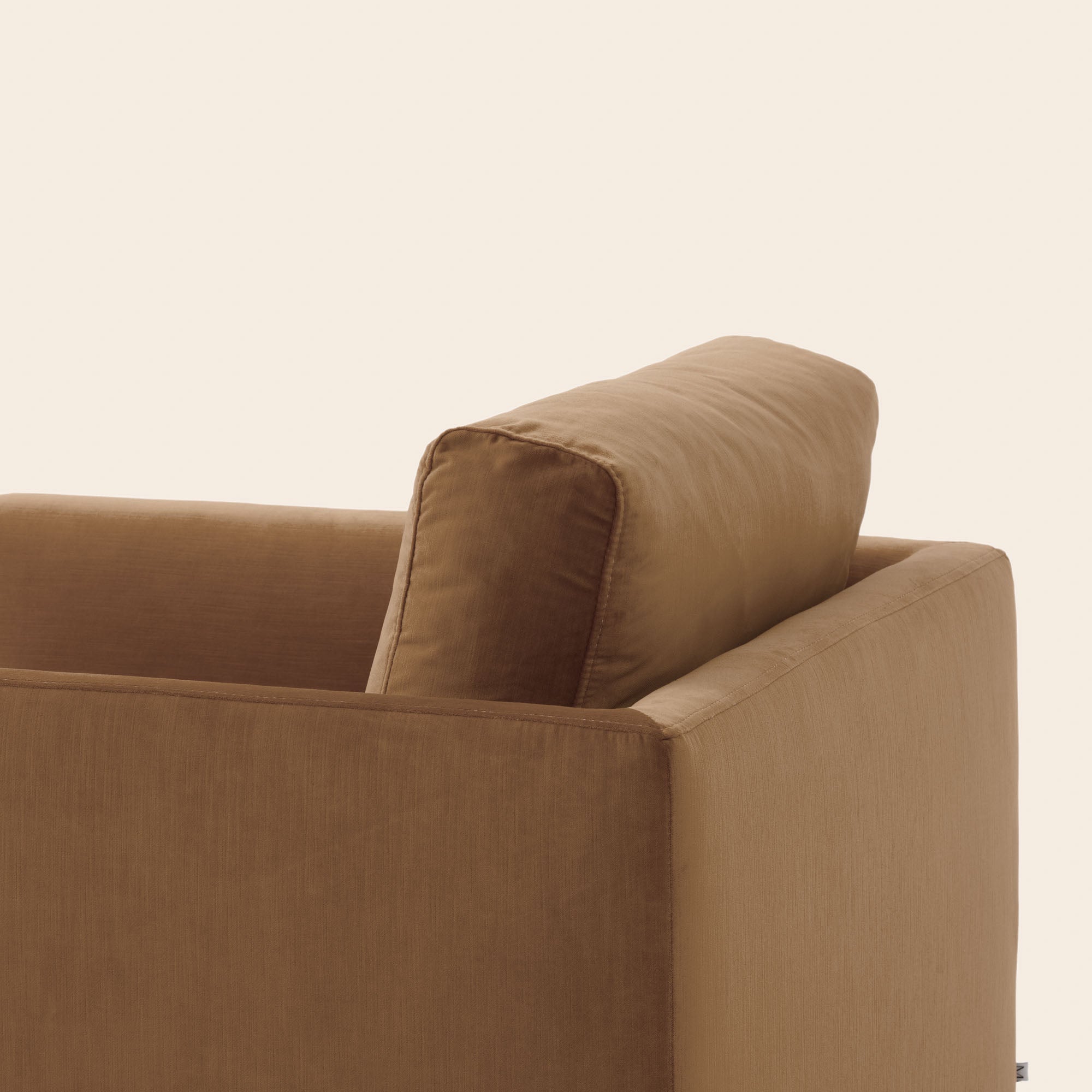 ODELLE fauteuil camel goud fluweel