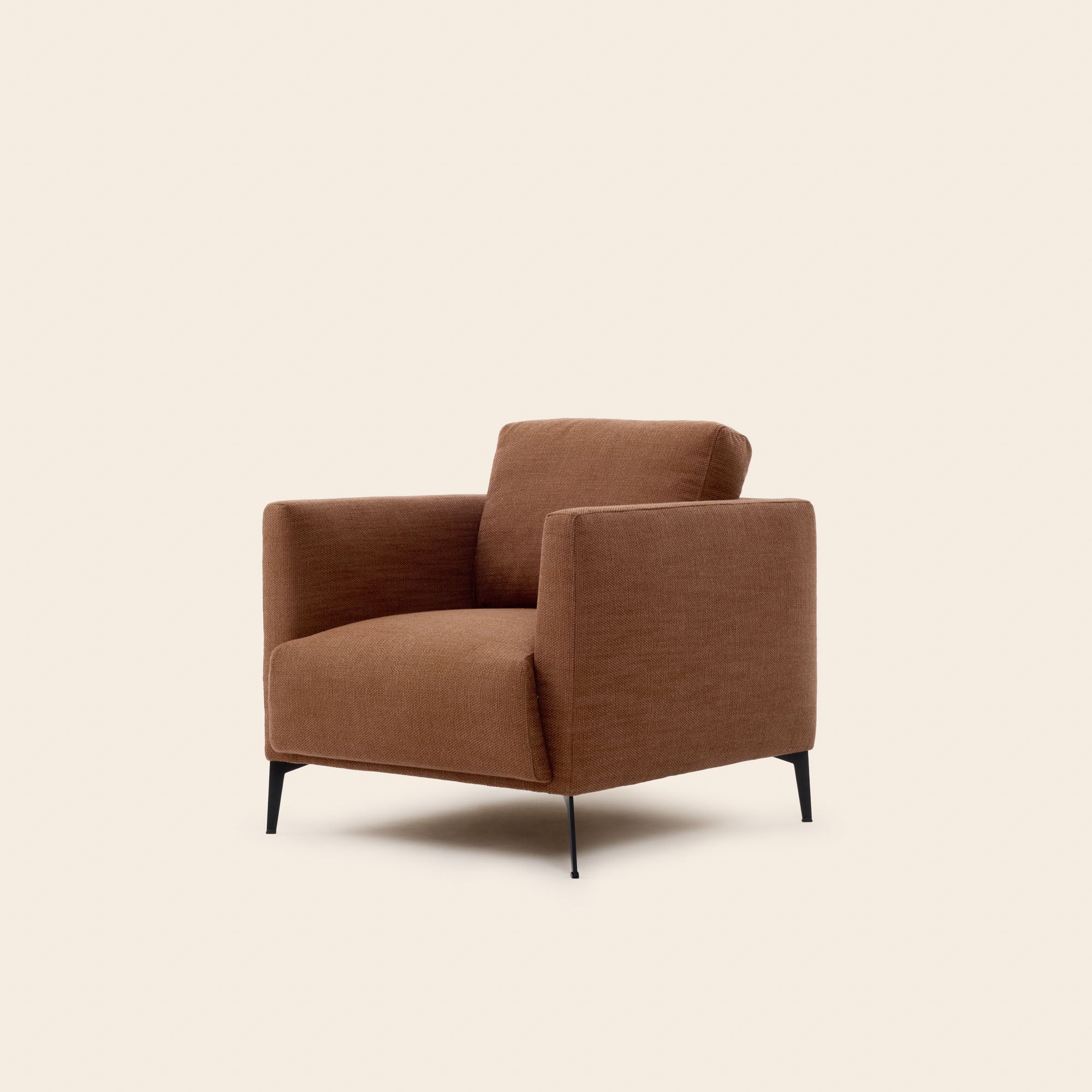 ODELLE fauteuil met rood mandpatroon