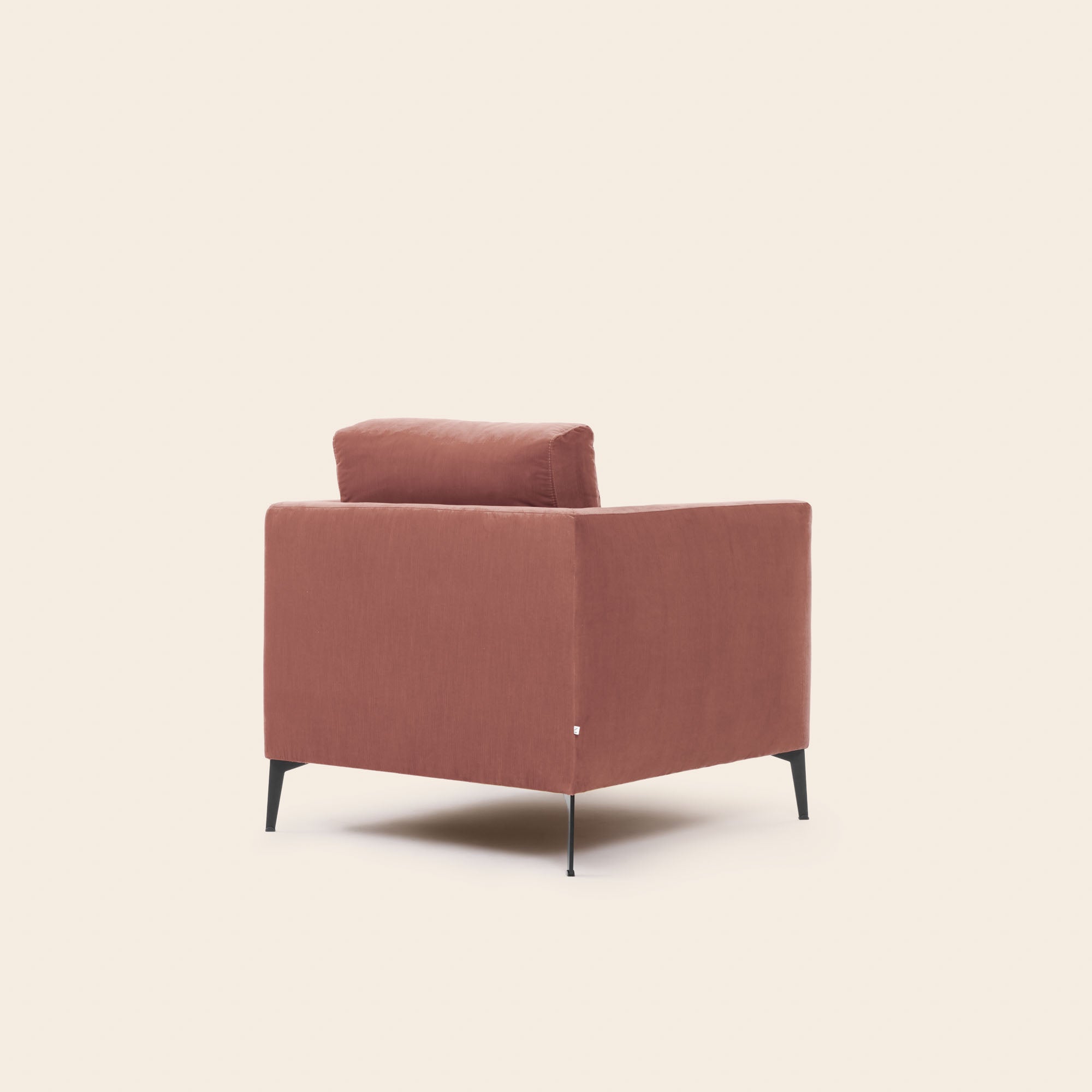 ODELLE fauteuil roze perzik fluweel