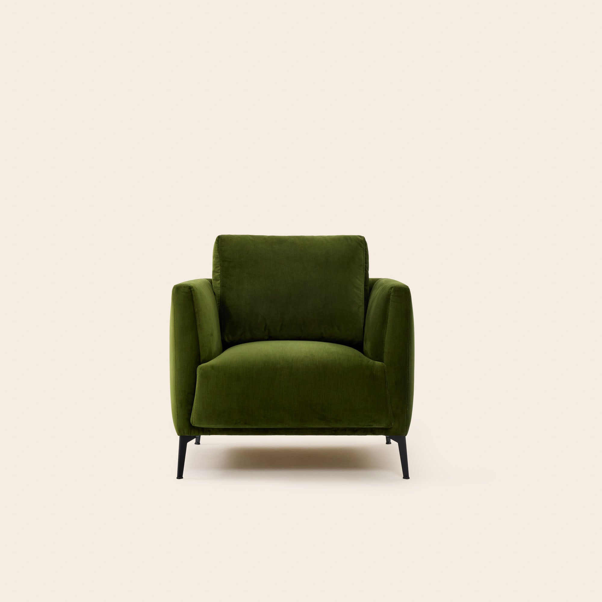 Poltrona ODELLE velluto verde oliva