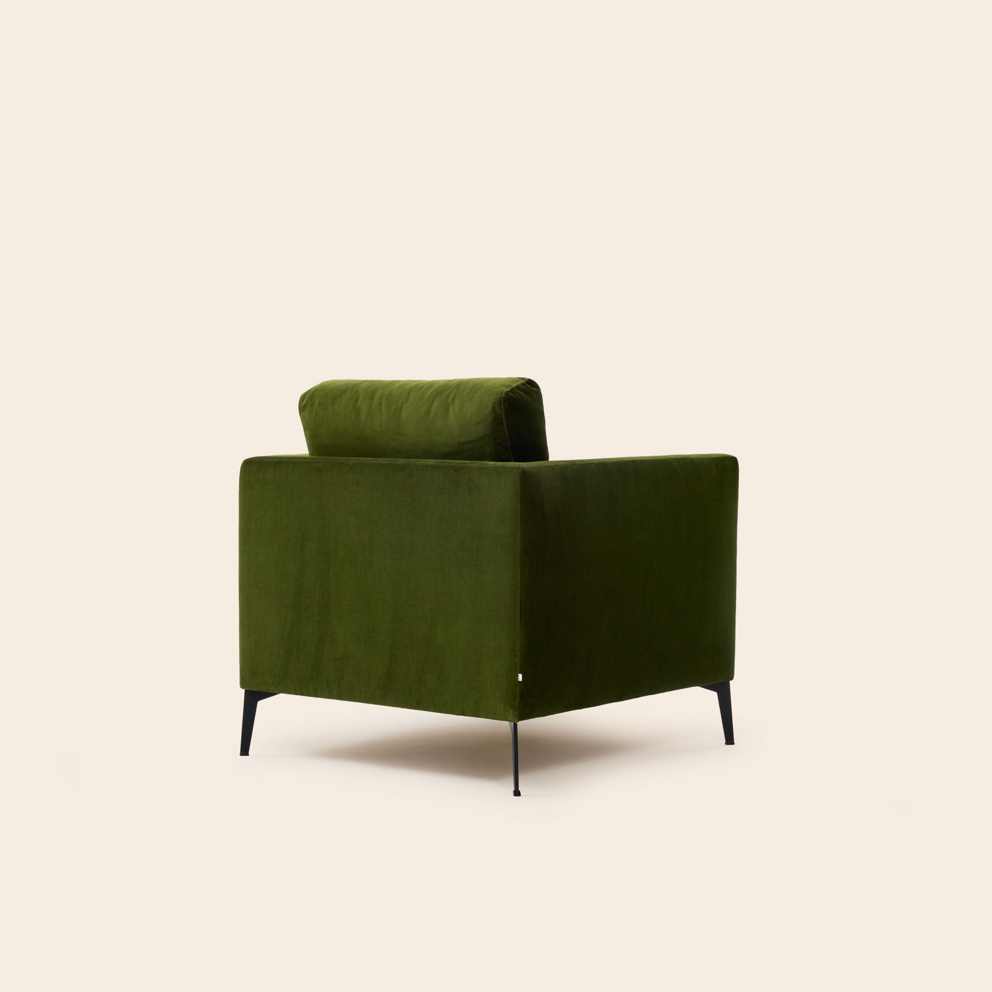 Poltrona ODELLE velluto verde oliva