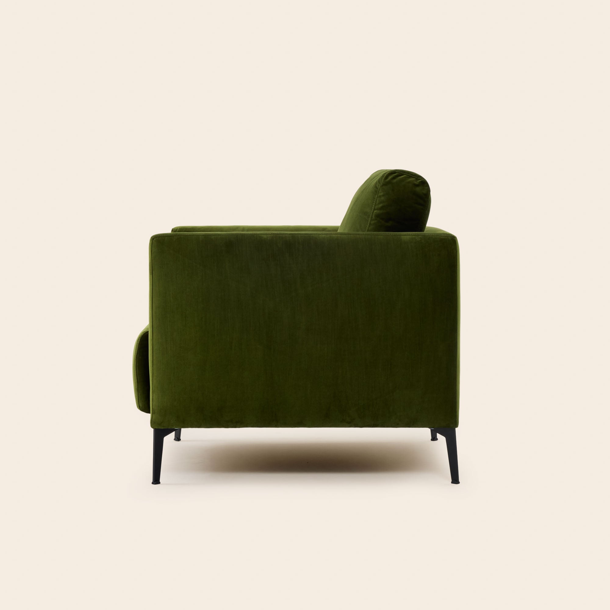 Poltrona ODELLE velluto verde oliva