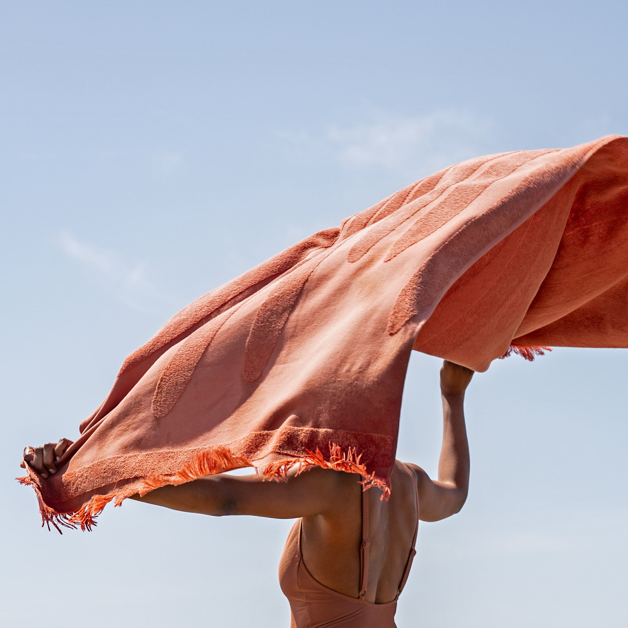 Fouta de plage TROPI terracotta