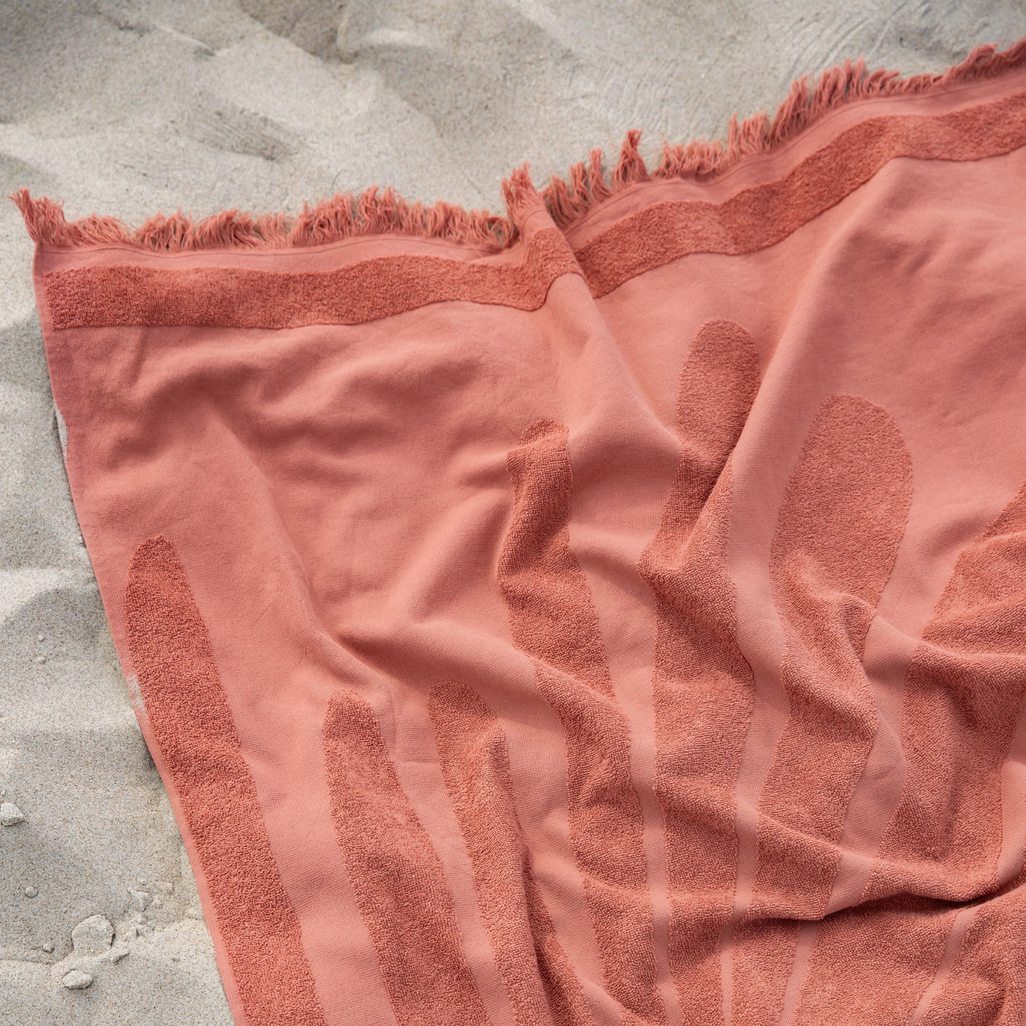 Fouta de plage TROPI terracotta