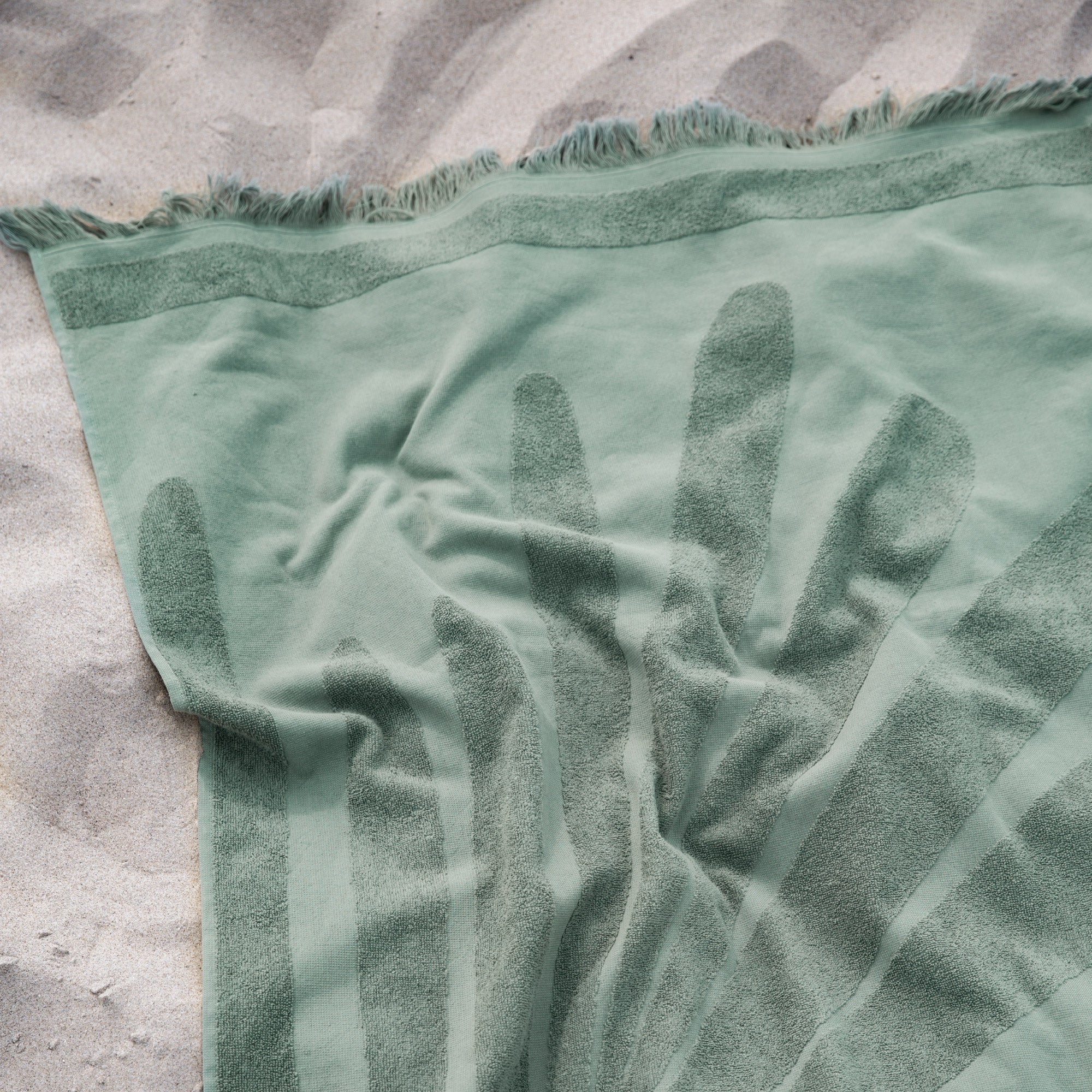 Fouta de plage TROPI vert sauge
