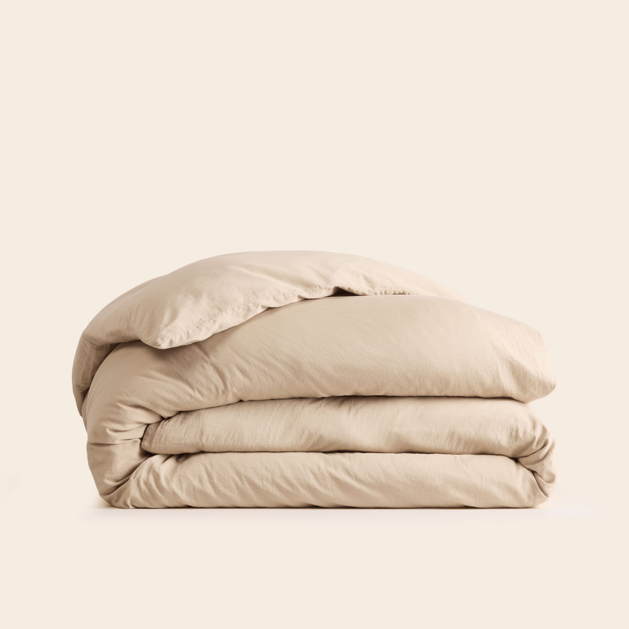 Housse de couette SATHEENE beige nude